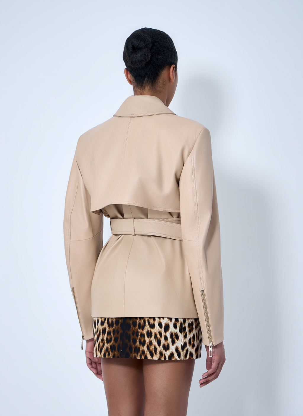 Leather Belted Jacket