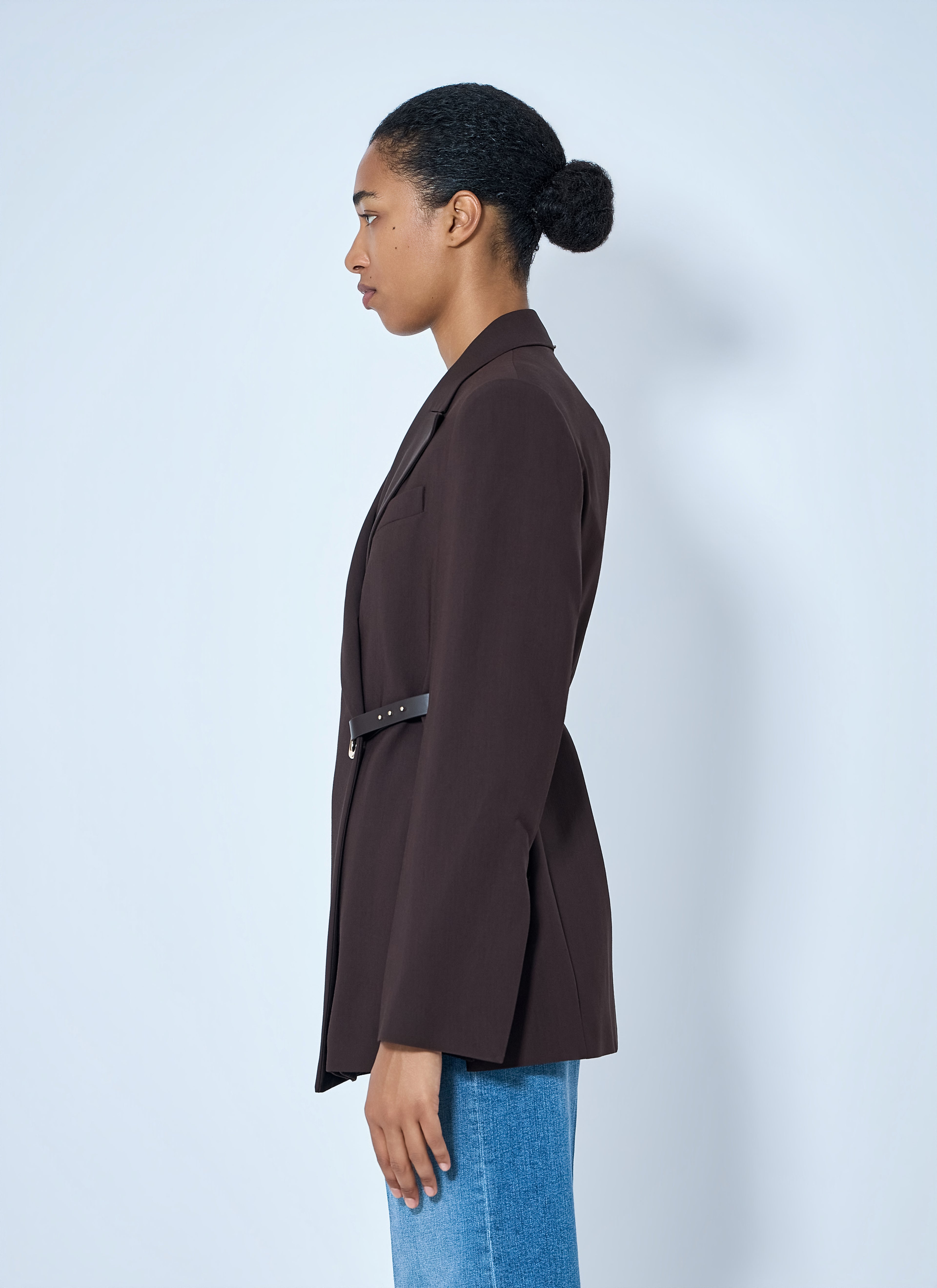 Asymmetric Buckle Blazer