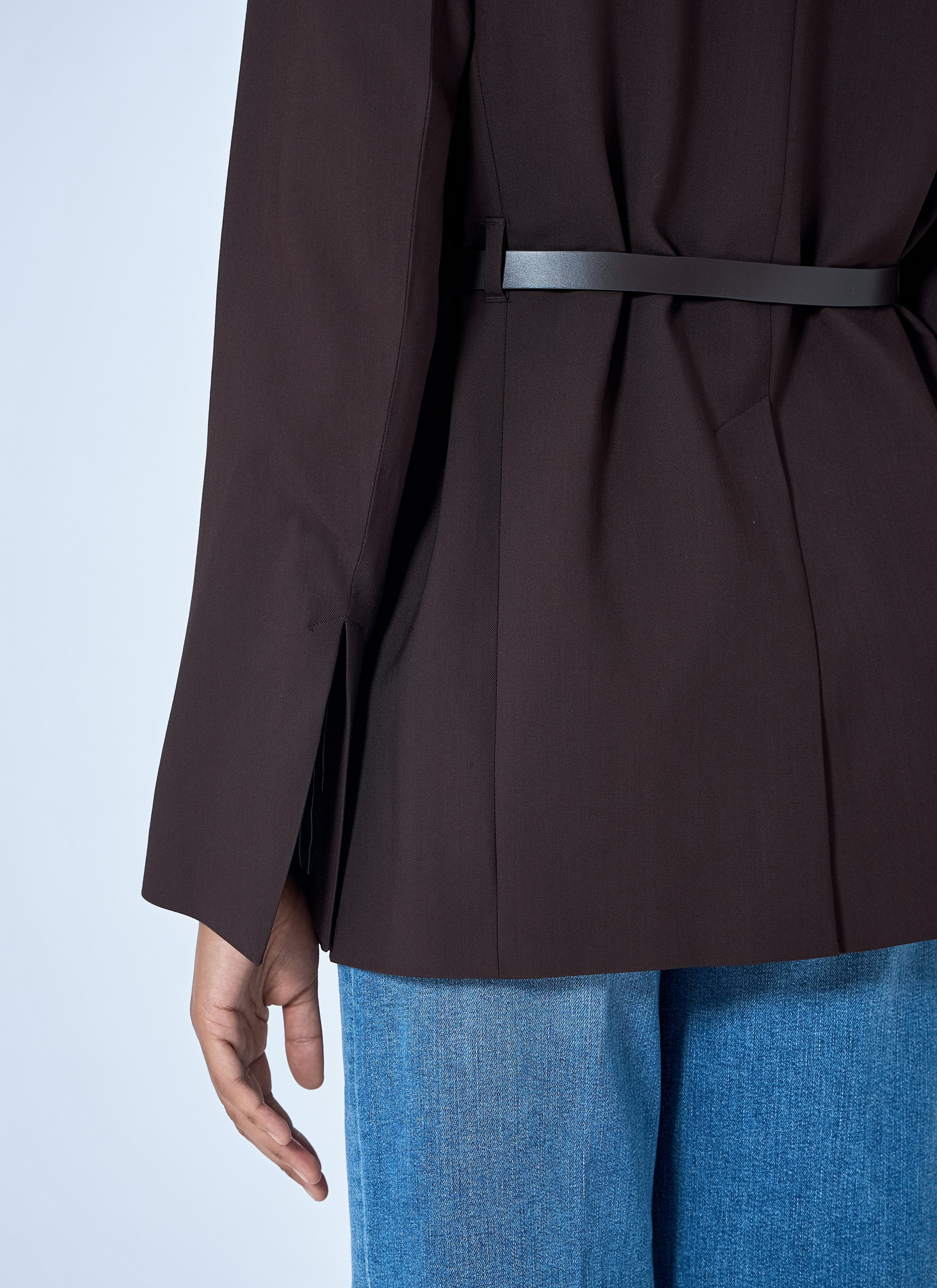 Asymmetric Buckle Blazer