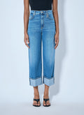 Cropped Wide-Leg Denim Jeans