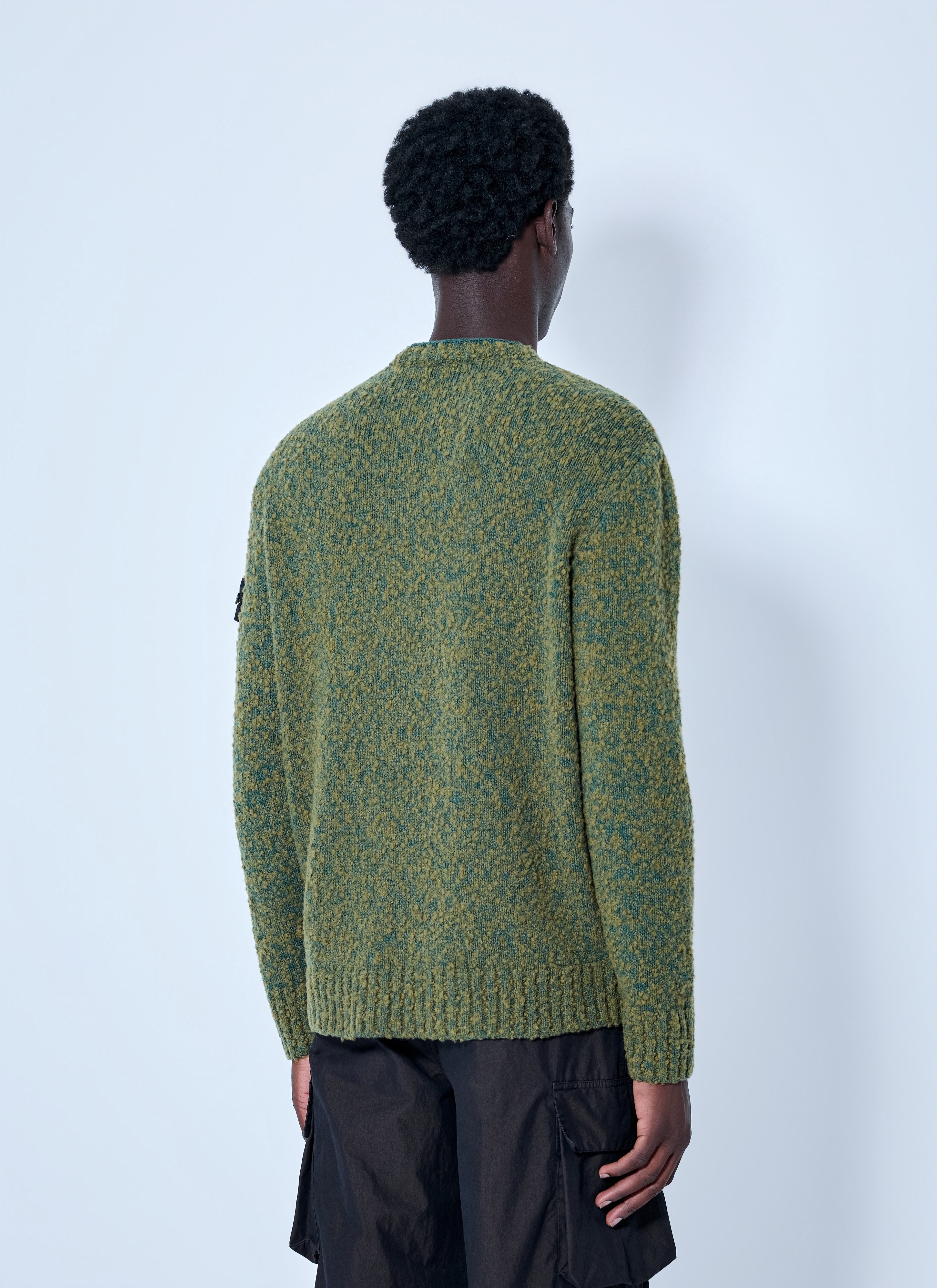 Crewneck Textured Knit Sweater