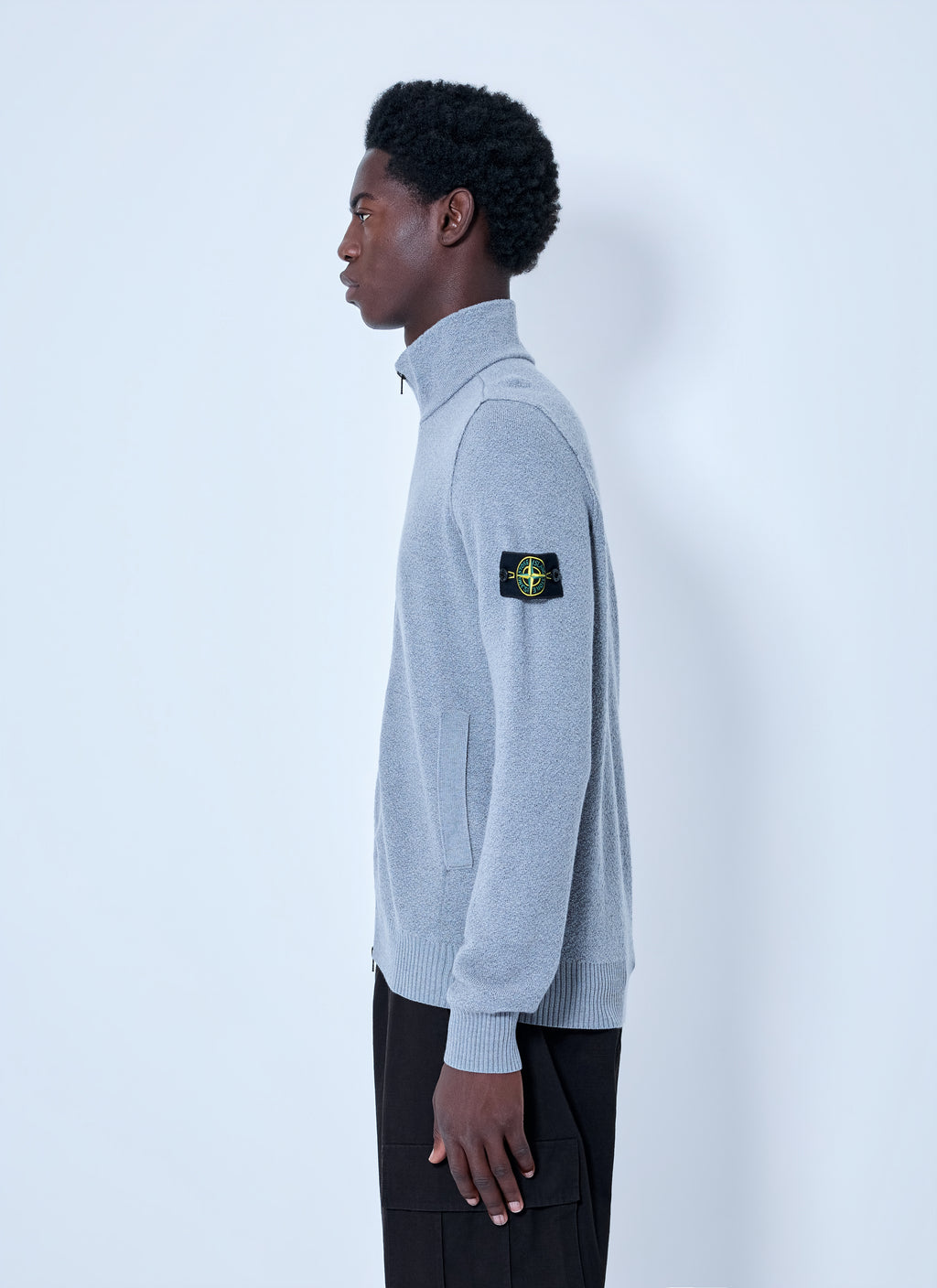 Zip-Up Knit Sweater