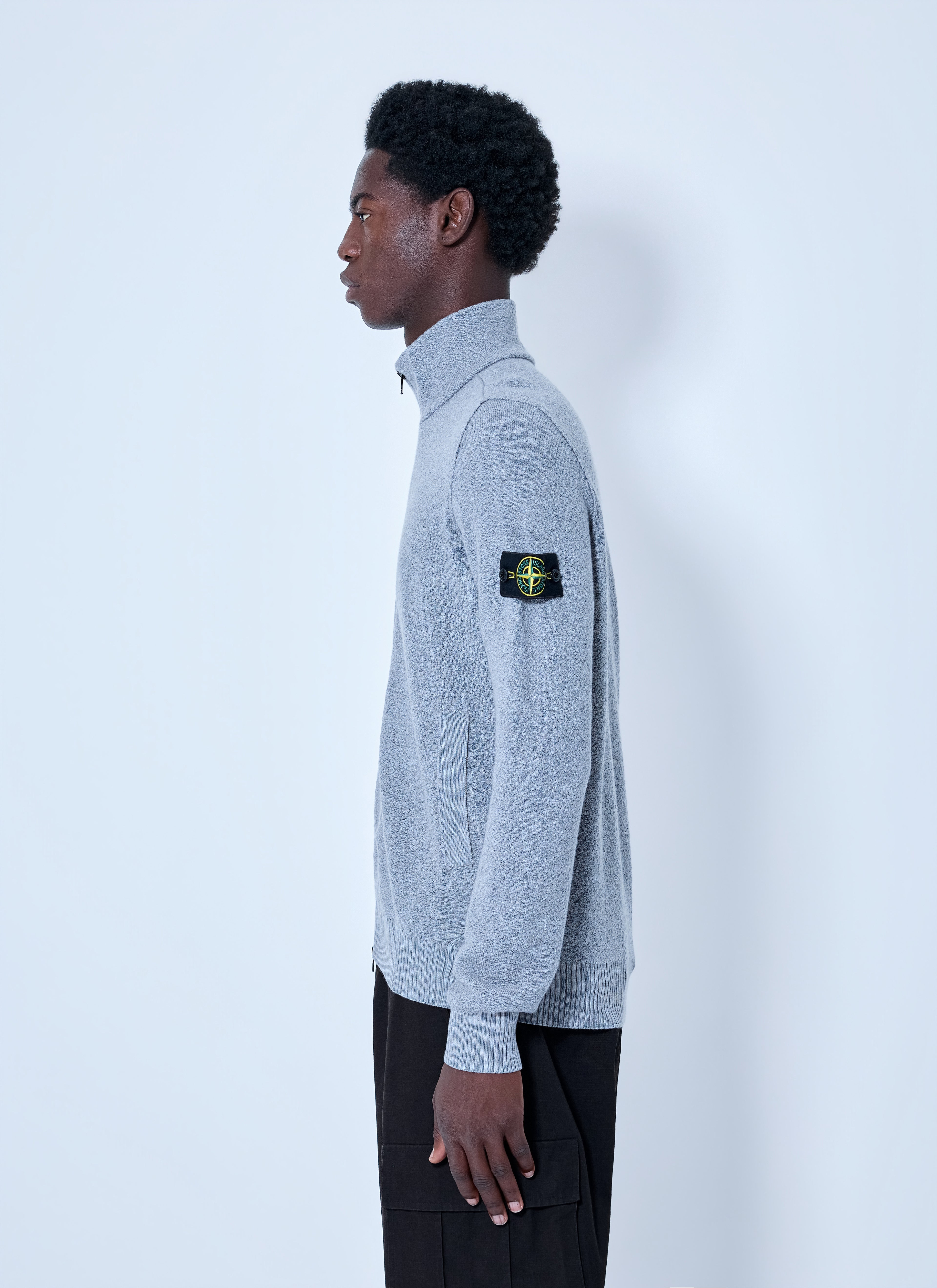 Zip-Up Knit Sweater