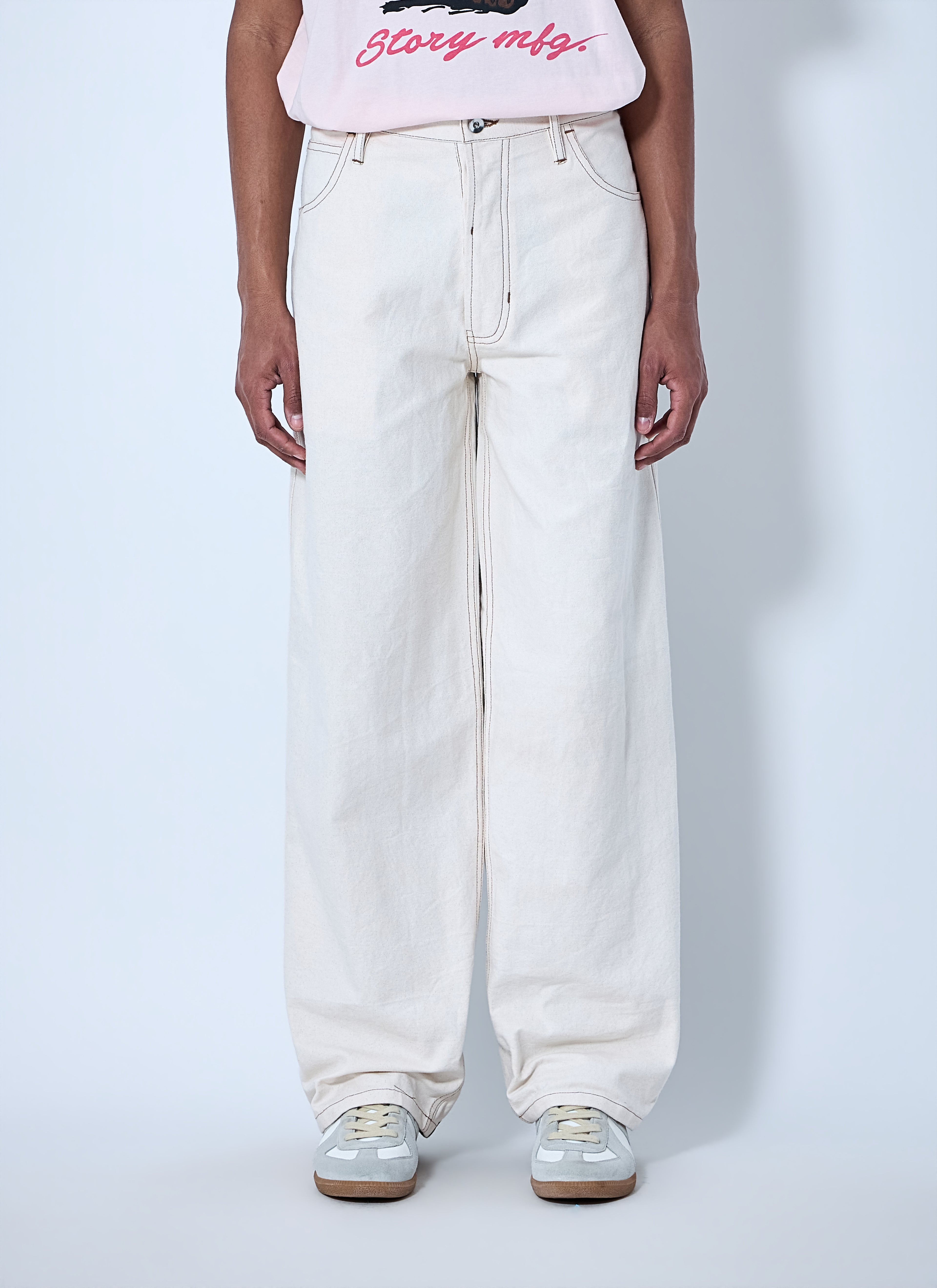 Wide-Leg Denim Trousers