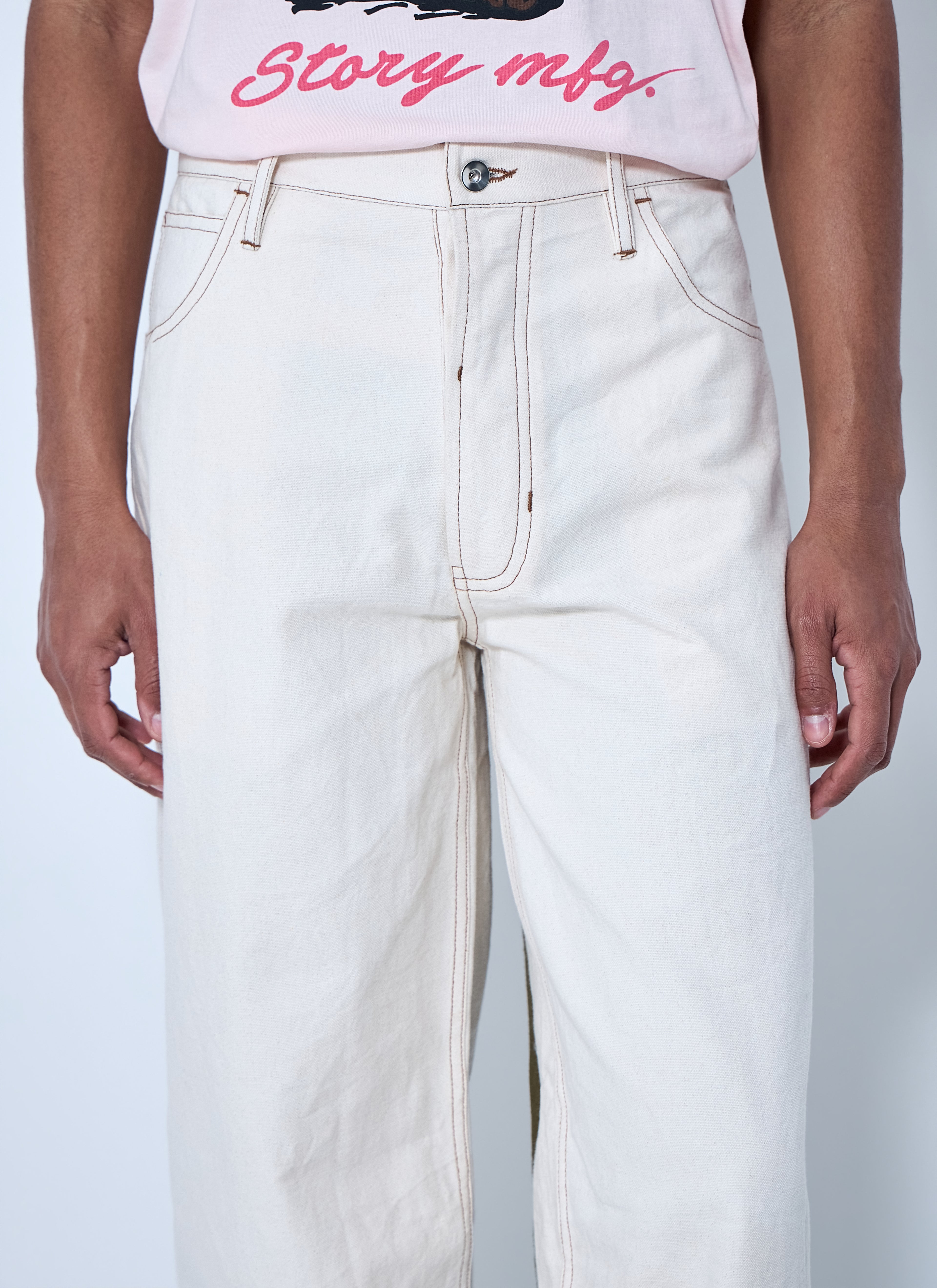 Wide-Leg Denim Trousers
