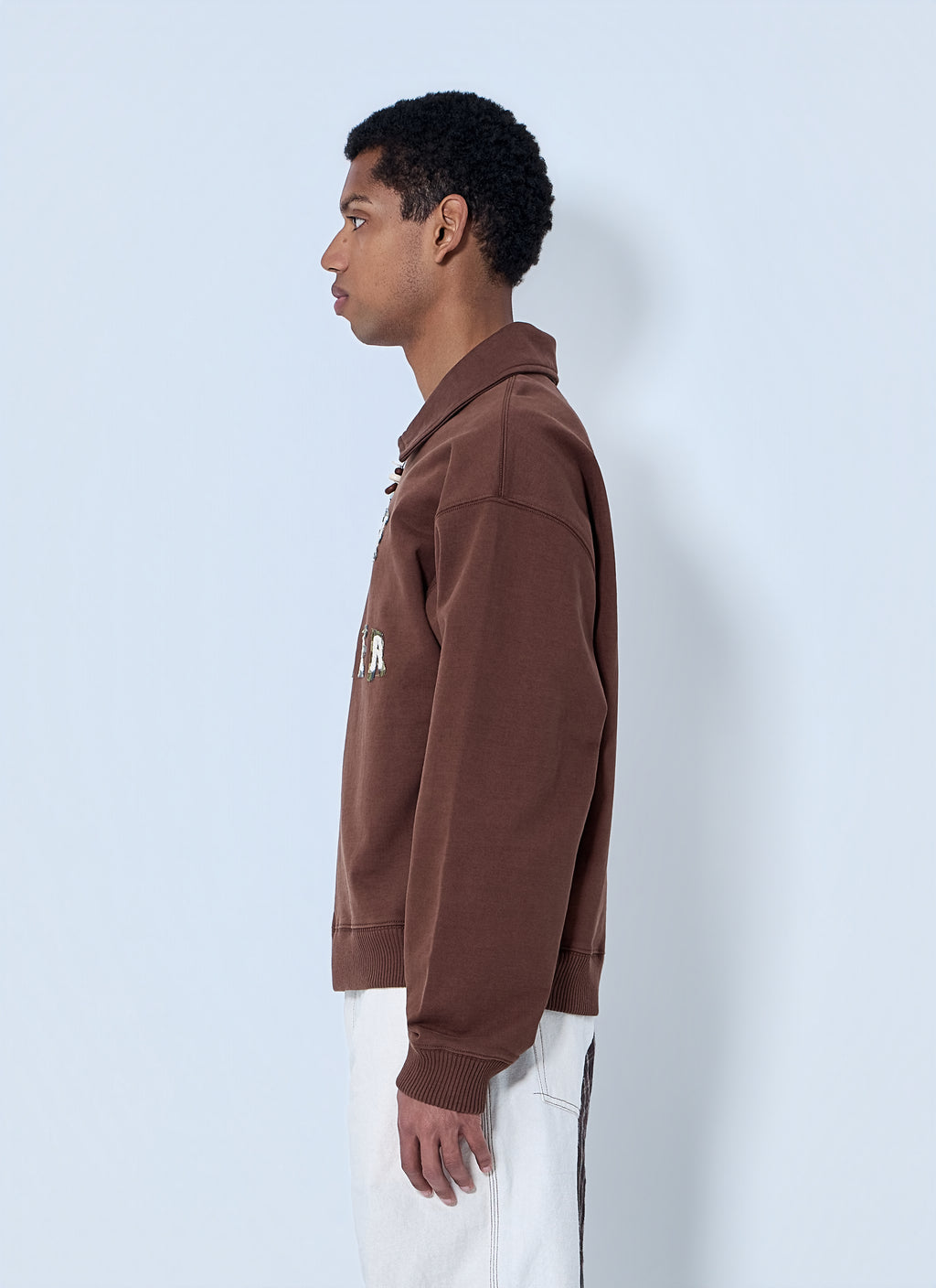 Half-Zip Collared Sweatshirt
