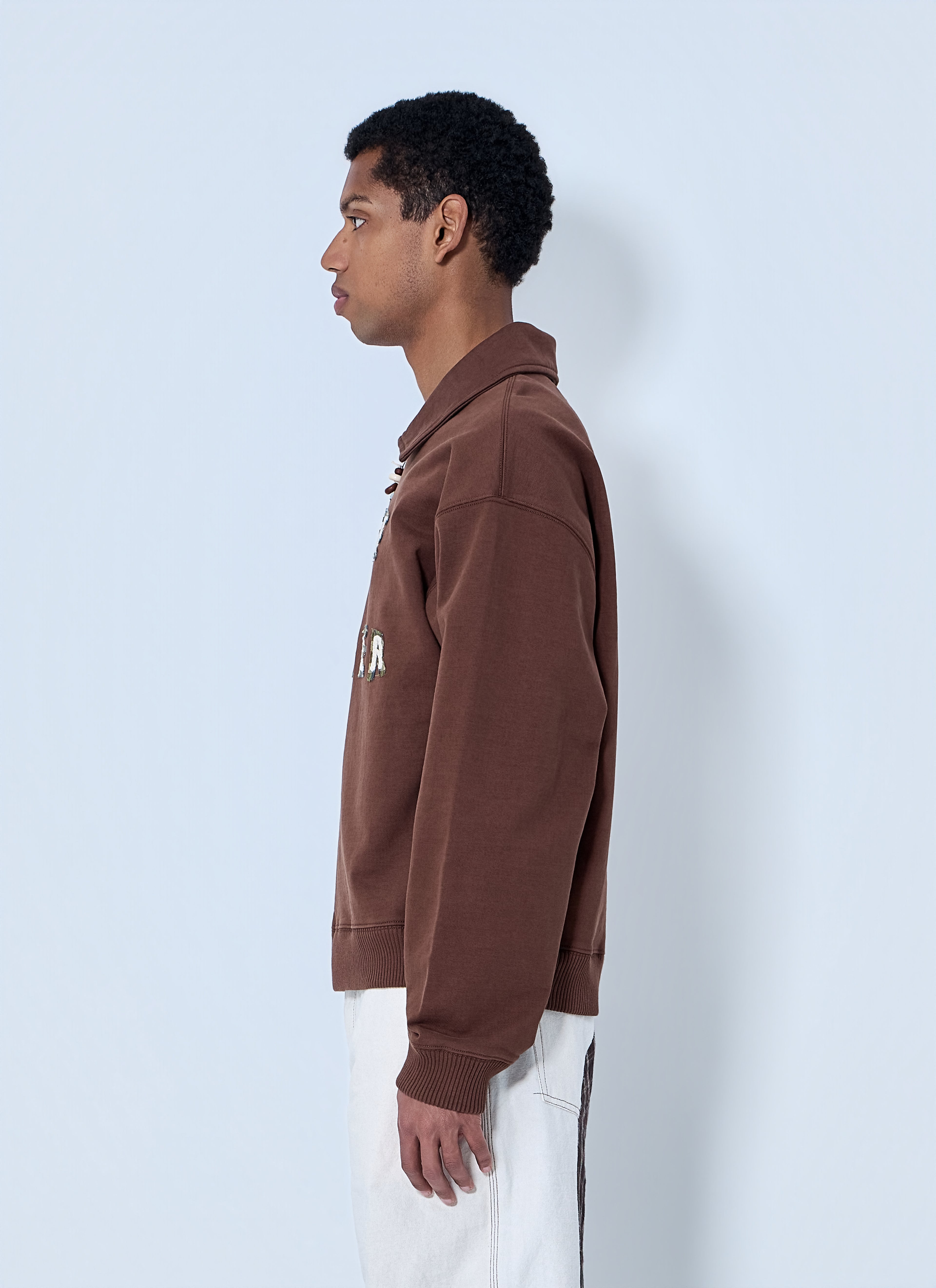 Half-Zip Collared Sweatshirt