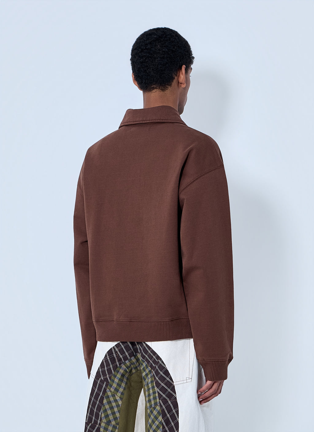 Half-Zip Collared Sweatshirt