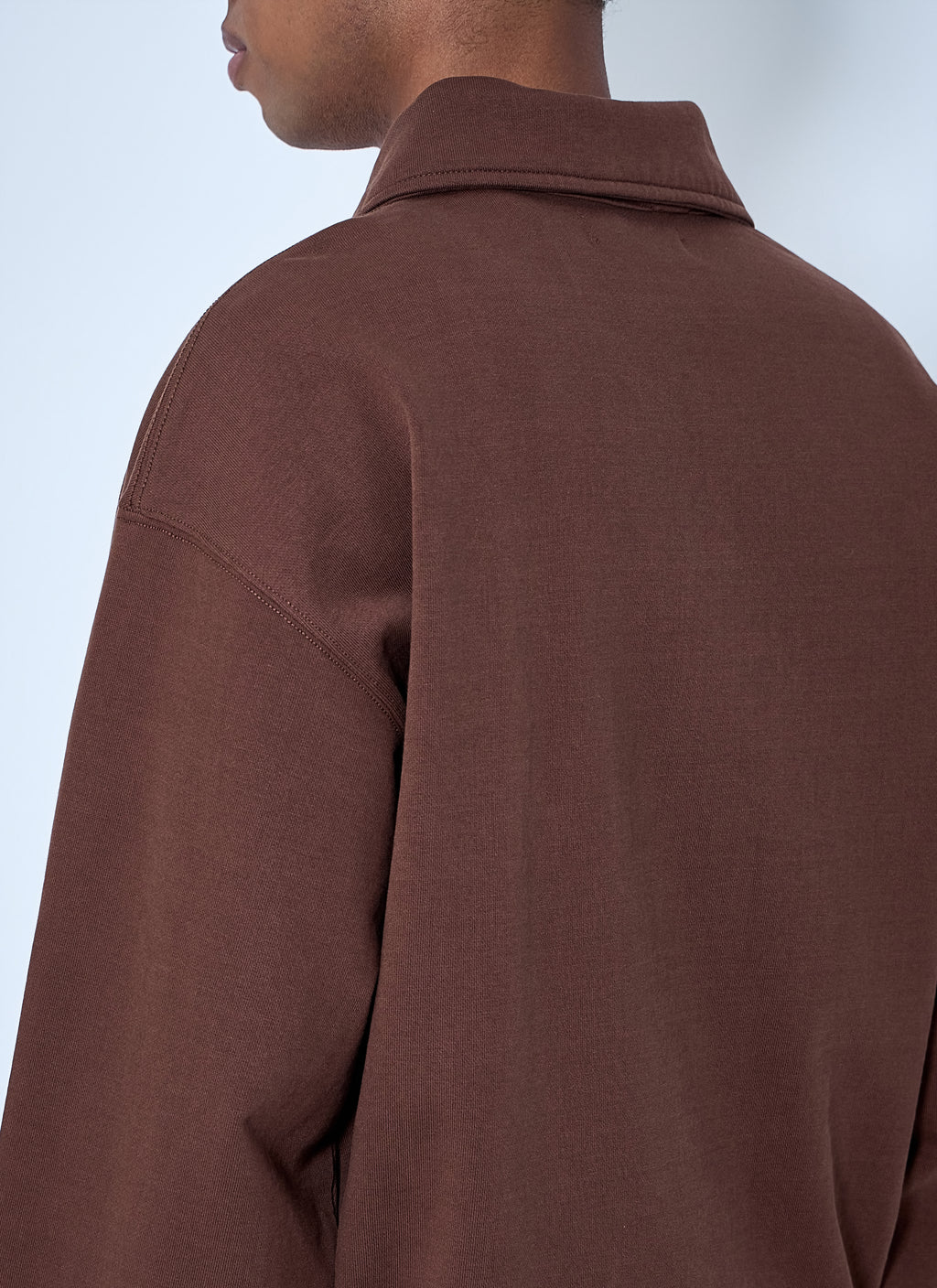 Half-Zip Collared Sweatshirt