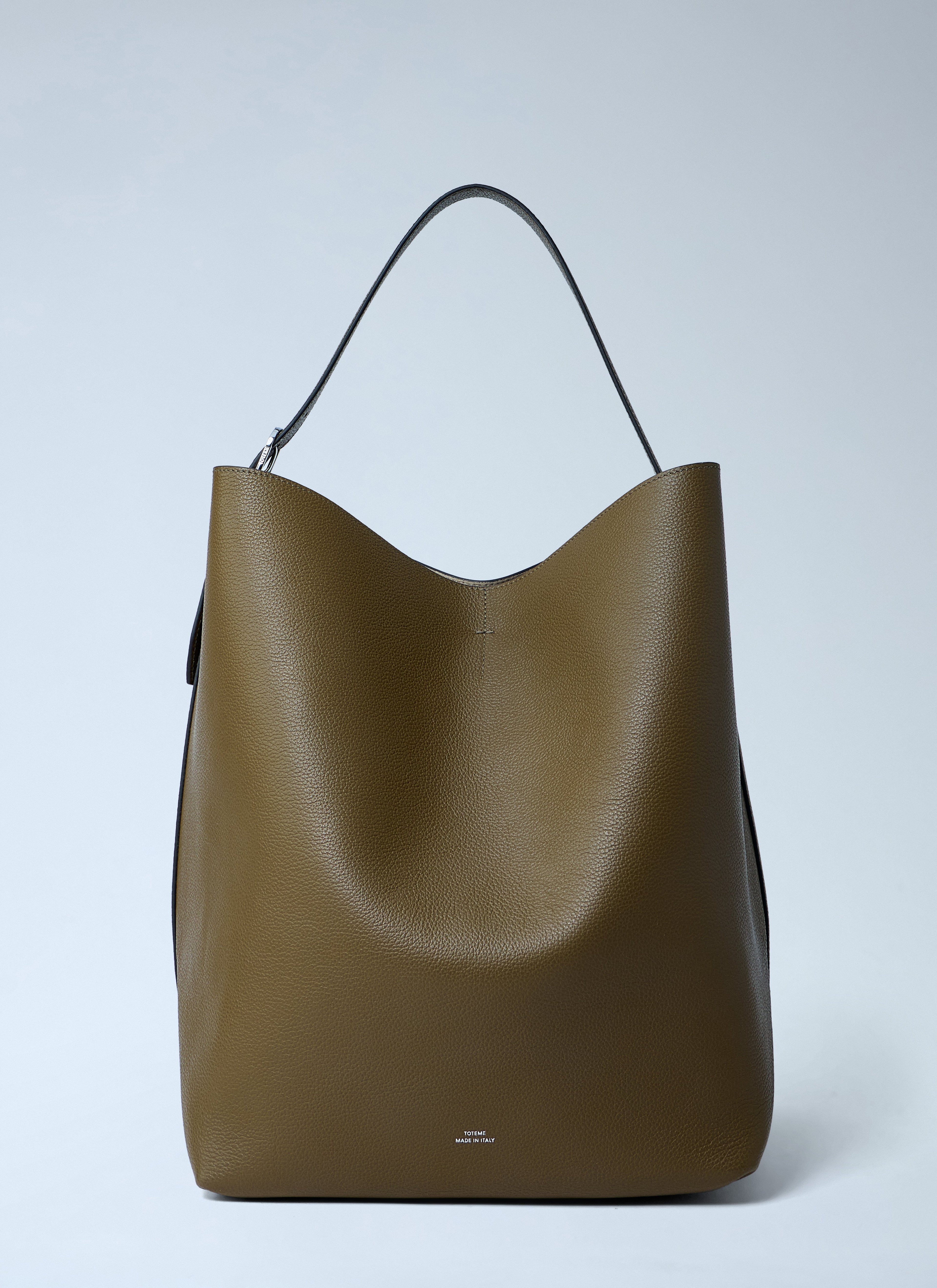 Leather Belted Tote Bag