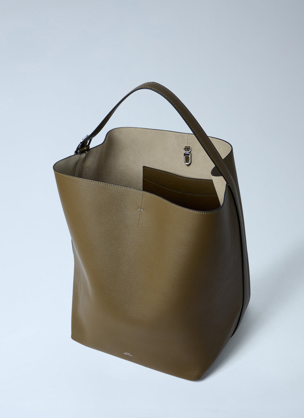 Leather Belted Tote Bag