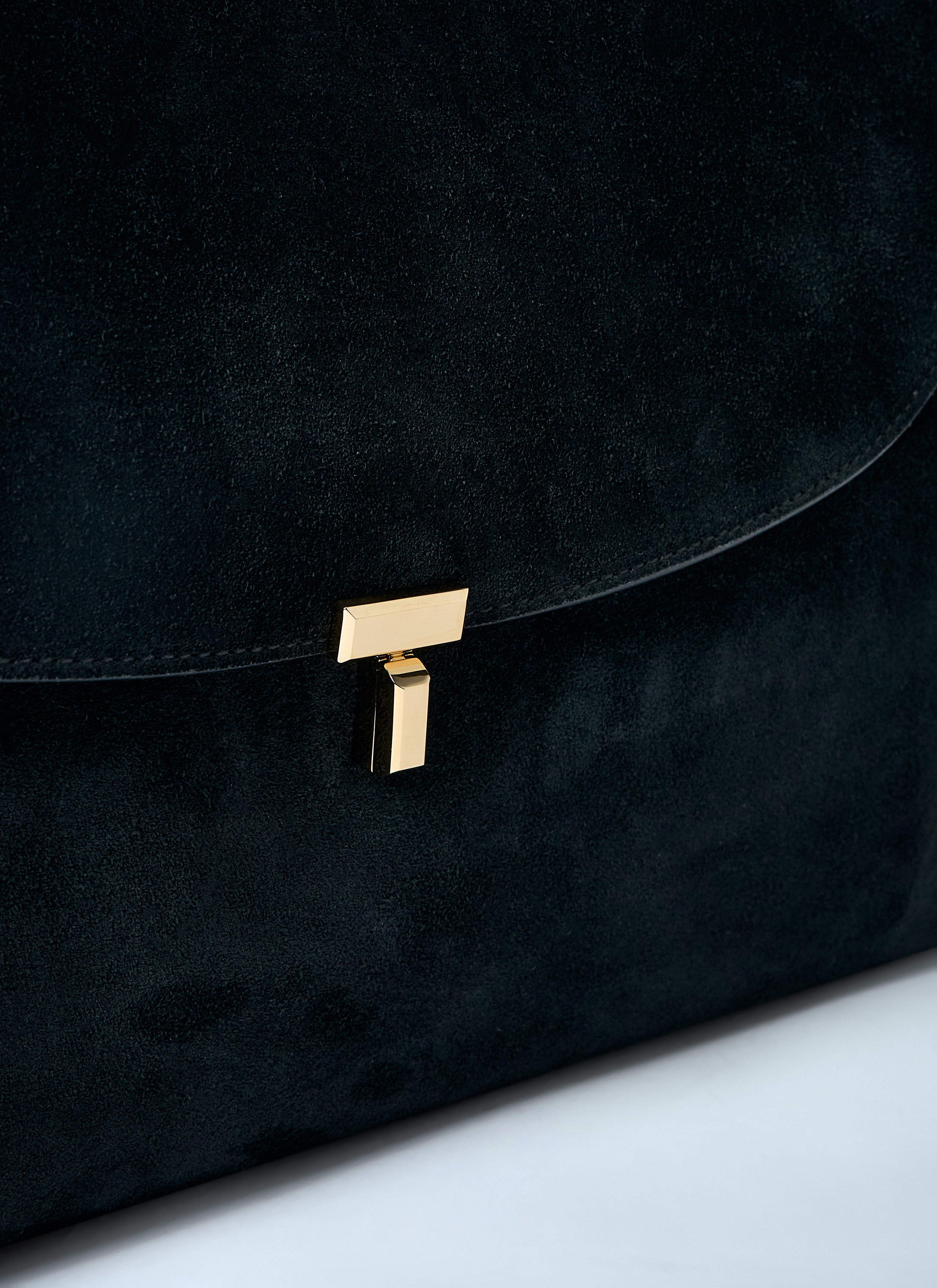 T-Lock Suede Satchel Bag