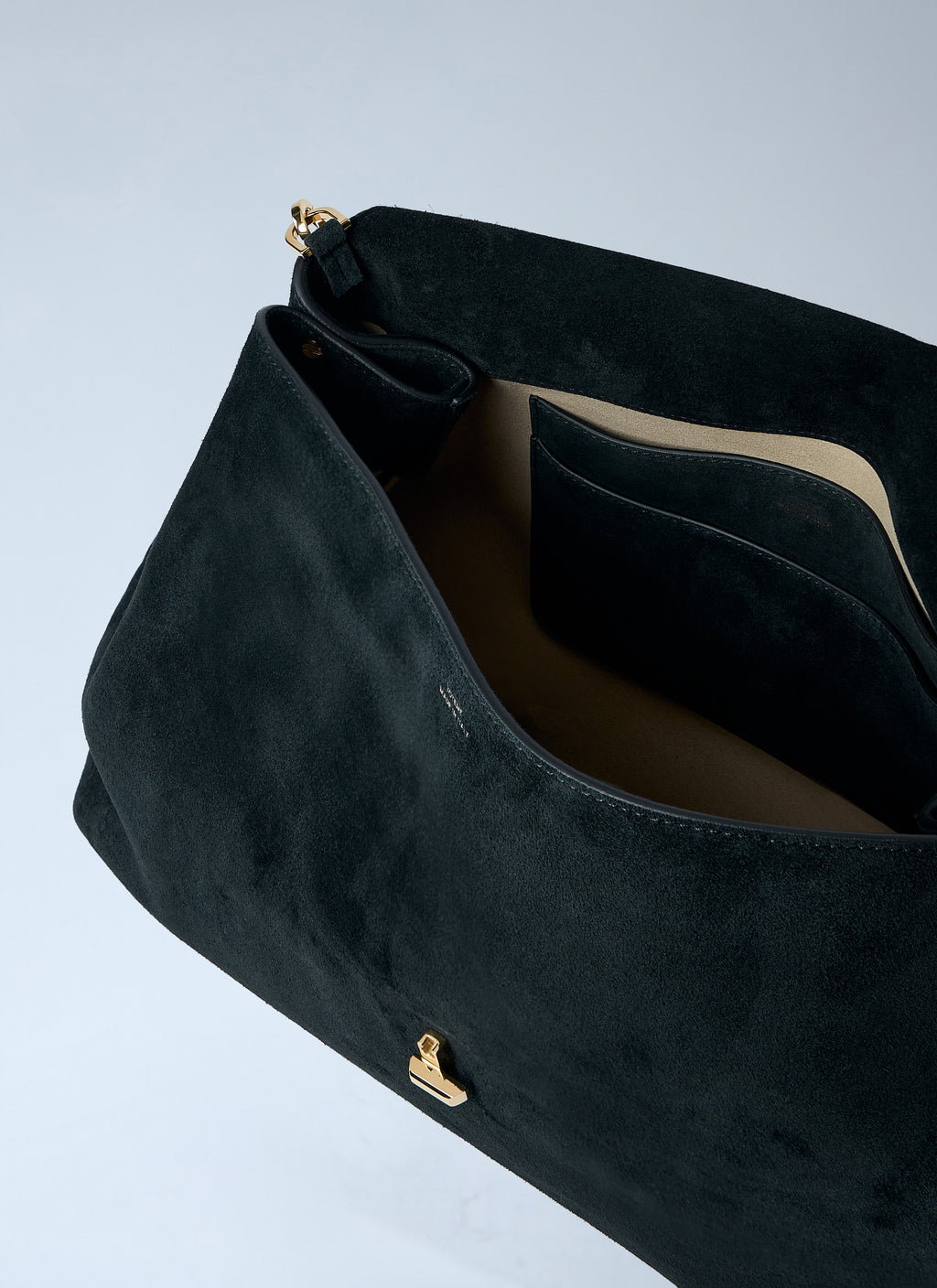 T-Lock Suede Satchel Bag