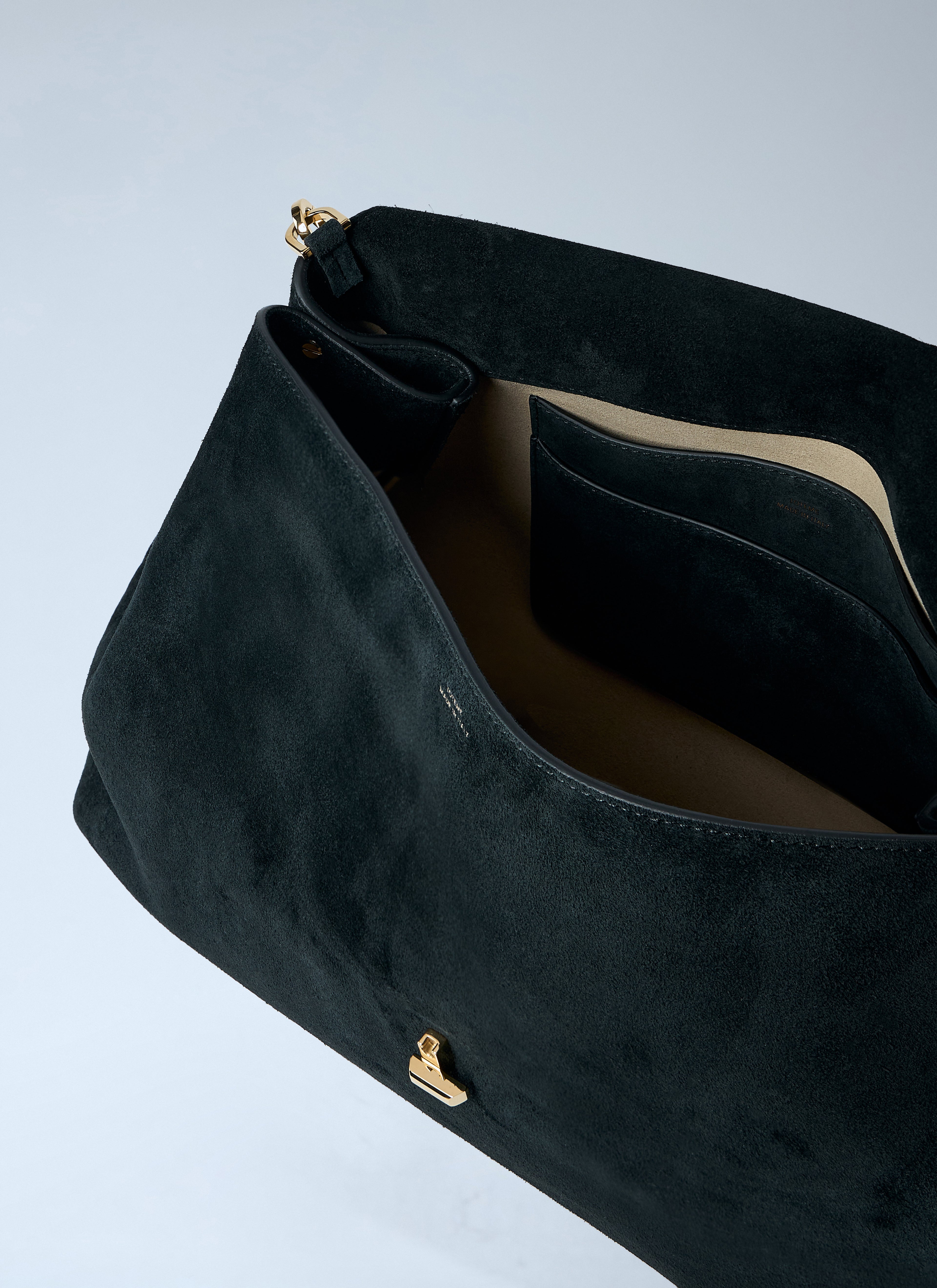T-Lock Suede Satchel Bag