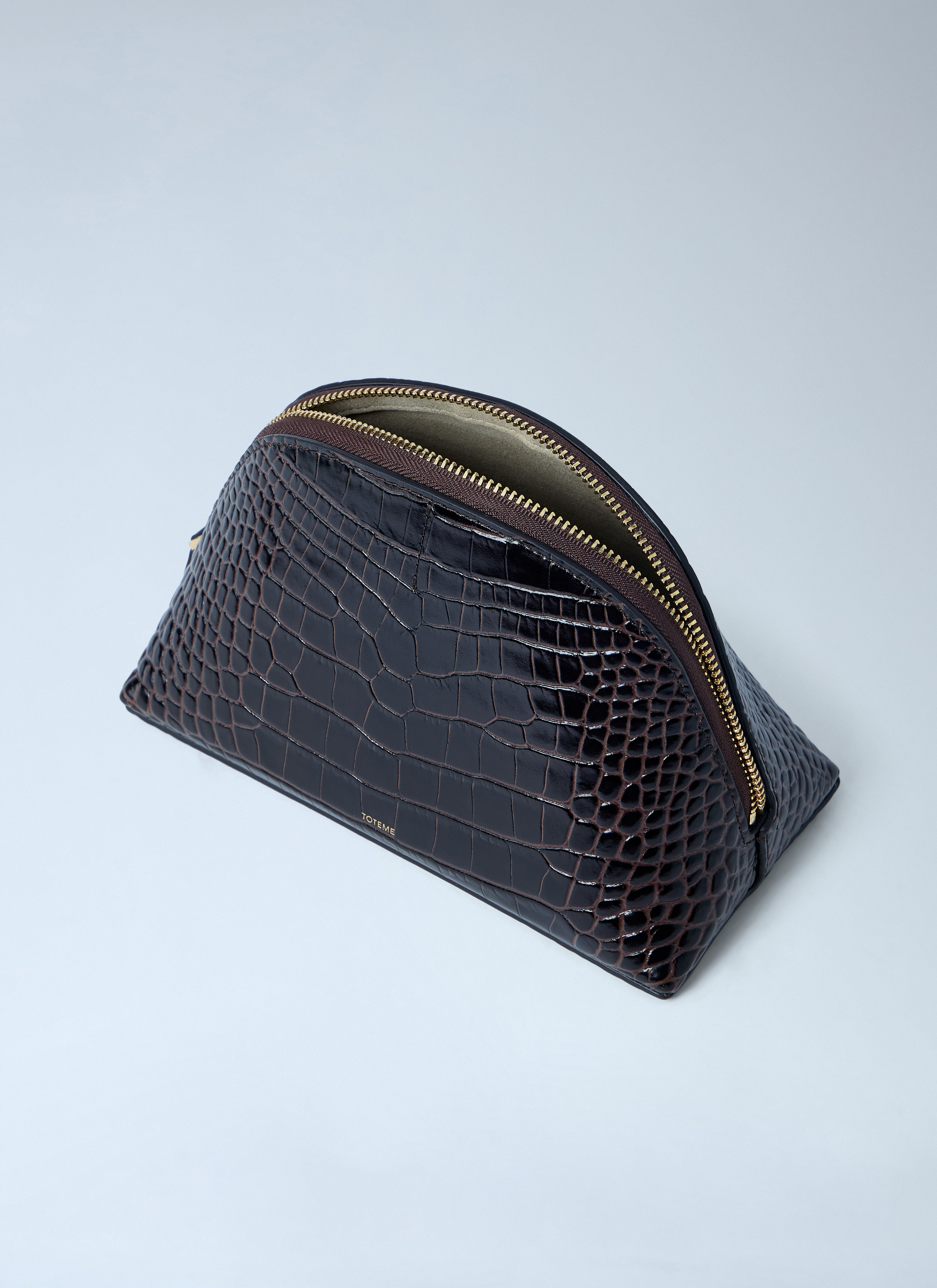 Croc-Embossed Day Pouch