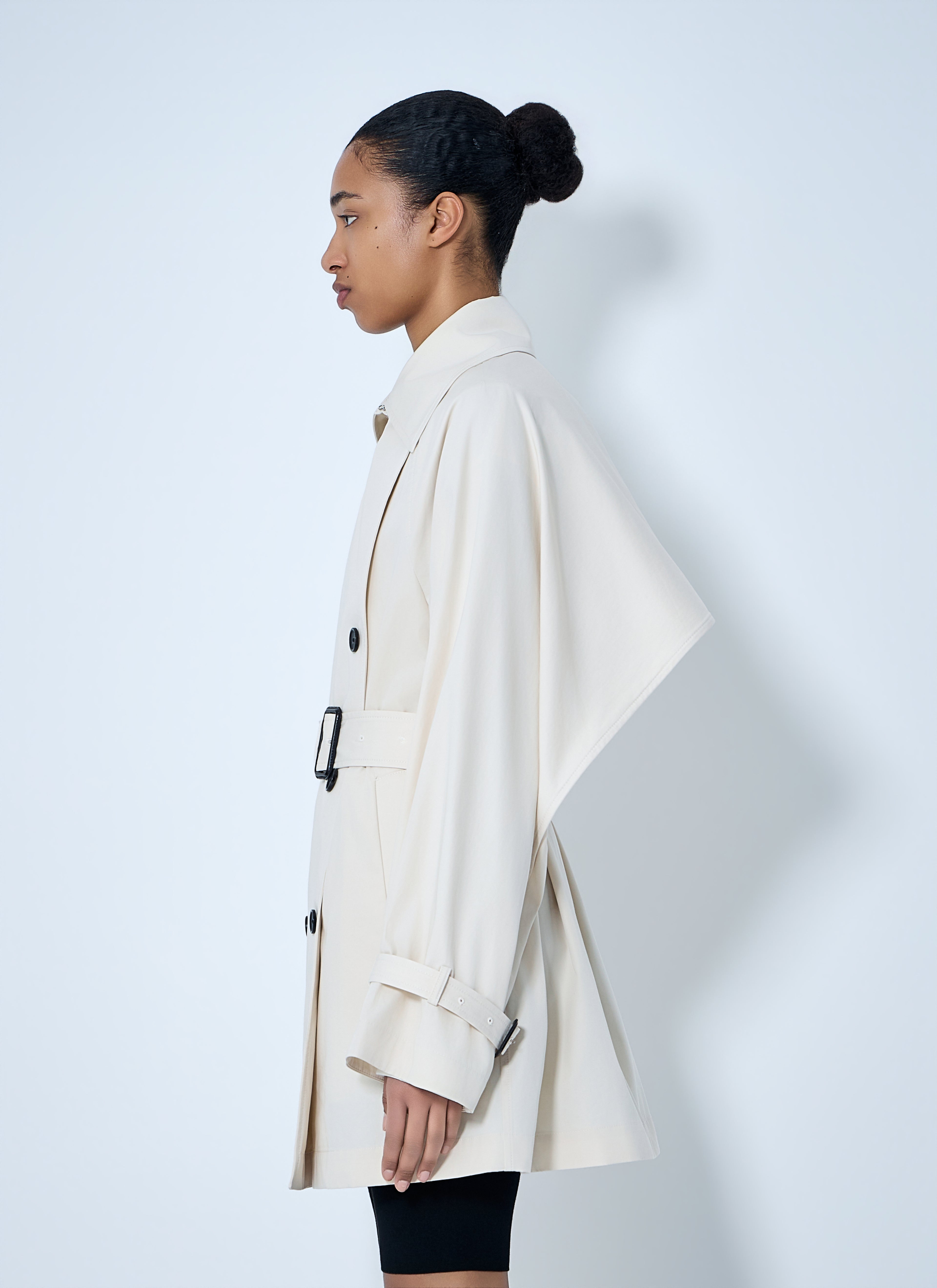 Double-Breasted Cotton Trench Coat