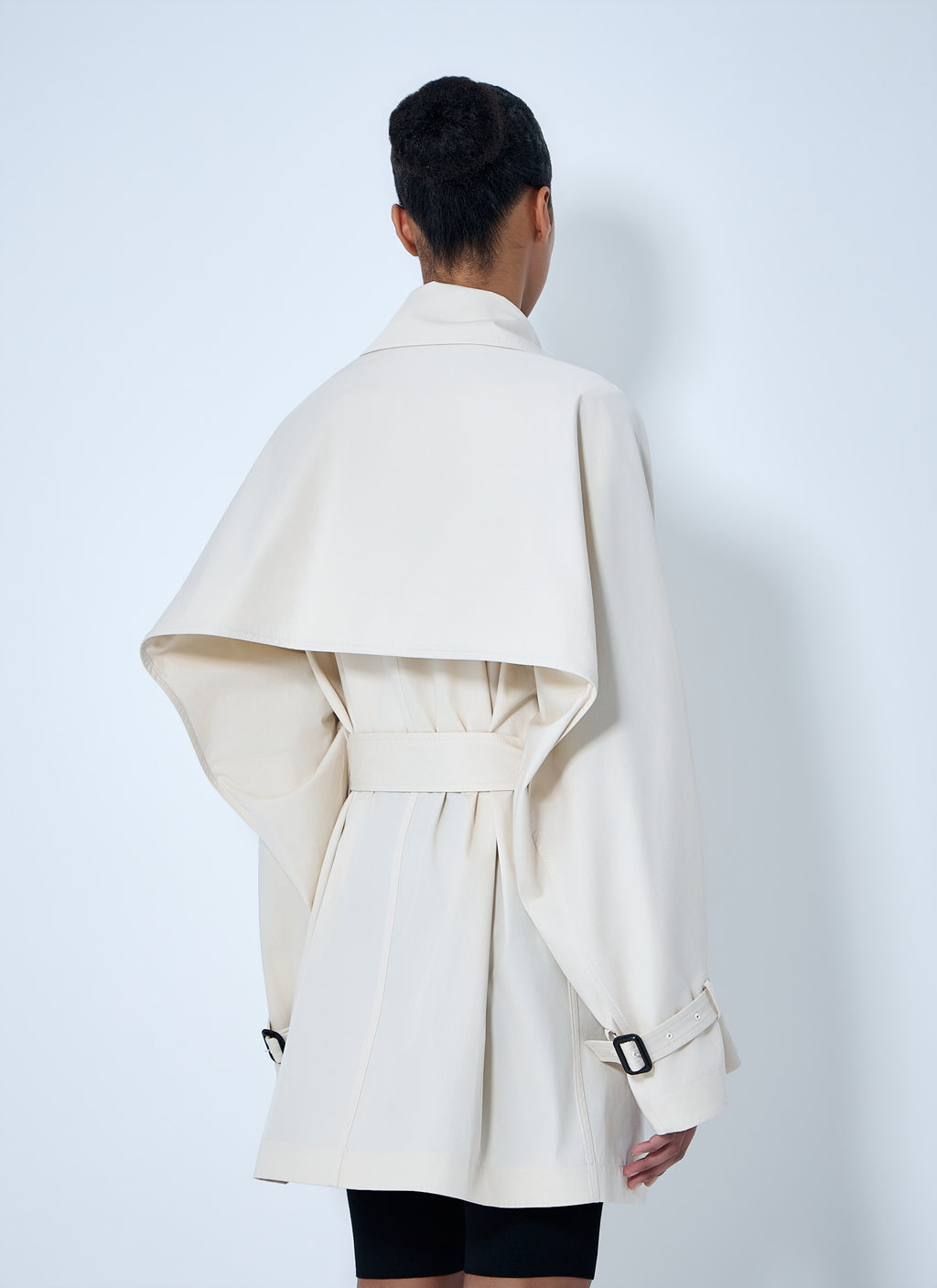 Double-Breasted Cotton Trench Coat