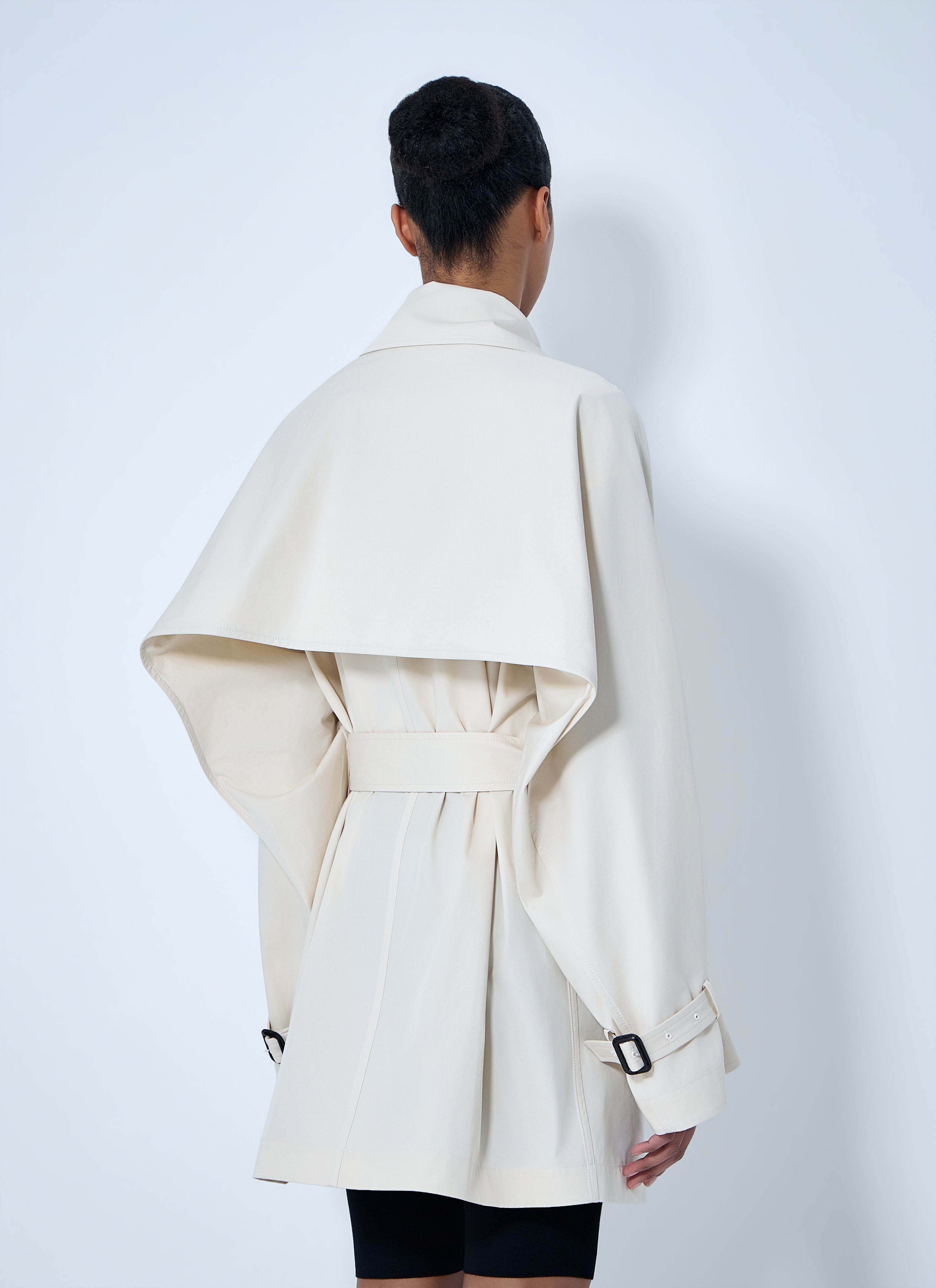 Double-Breasted Cotton Trench Coat