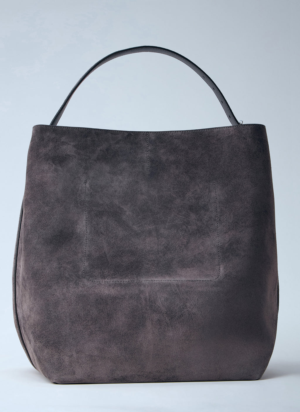 Belted Suede Tote Bag