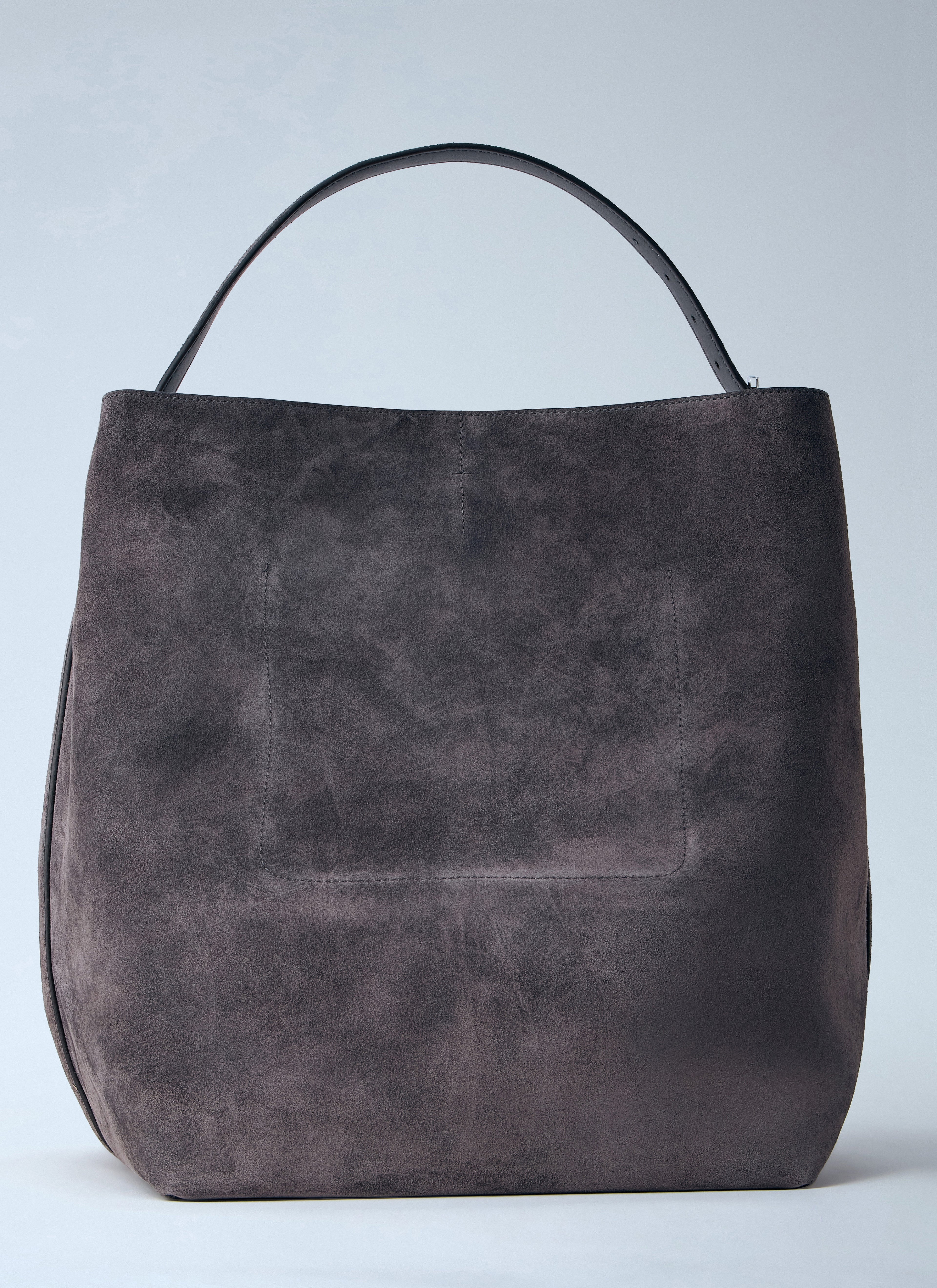 Belted Suede Tote Bag