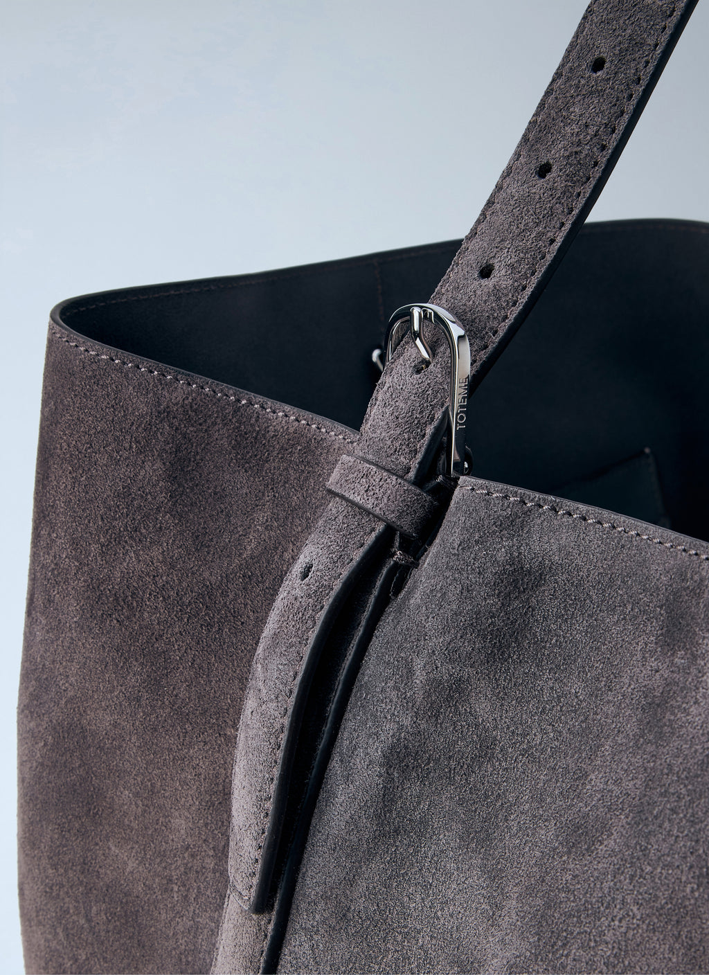 Belted Suede Tote Bag