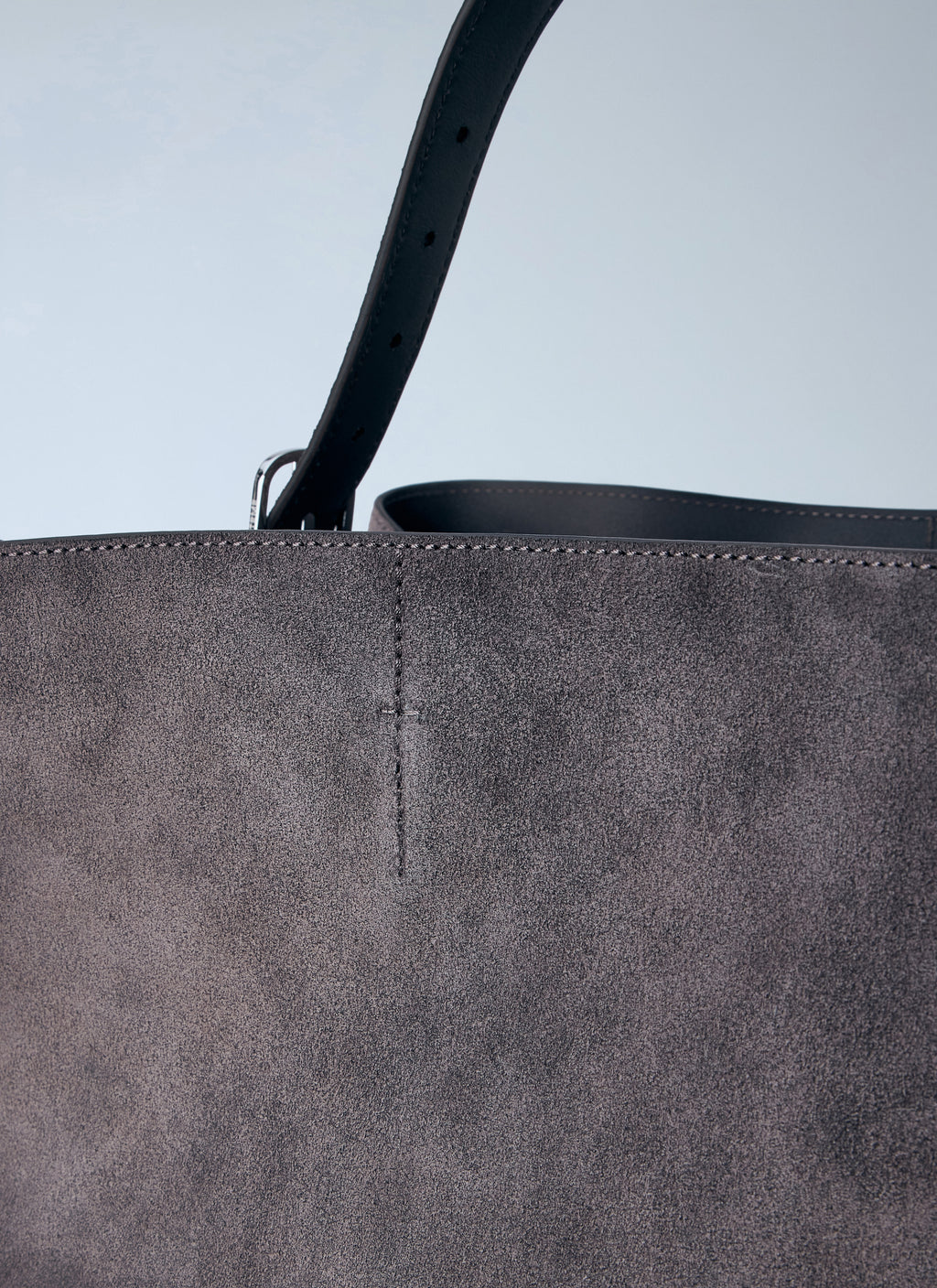 Belted Suede Tote Bag