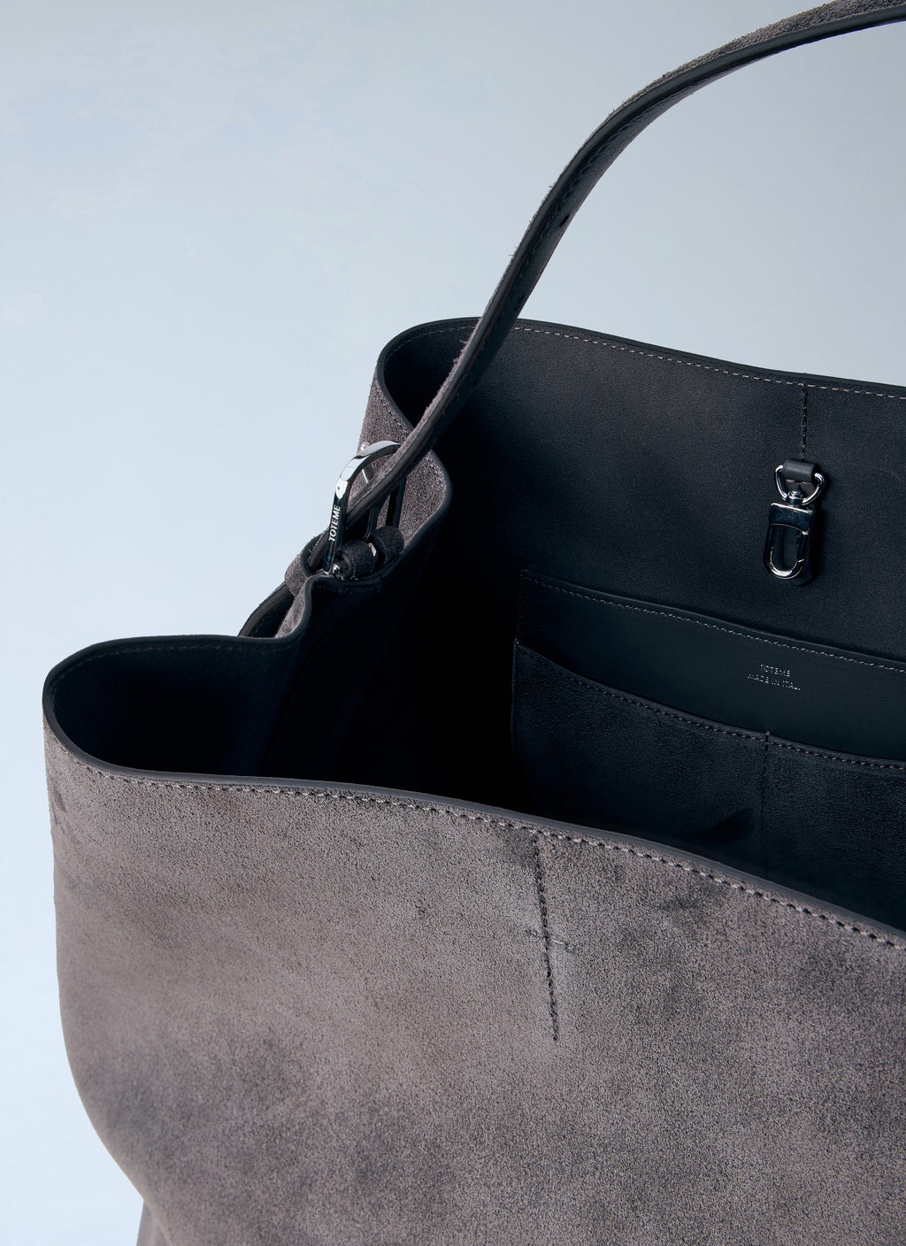 Belted Suede Tote Bag
