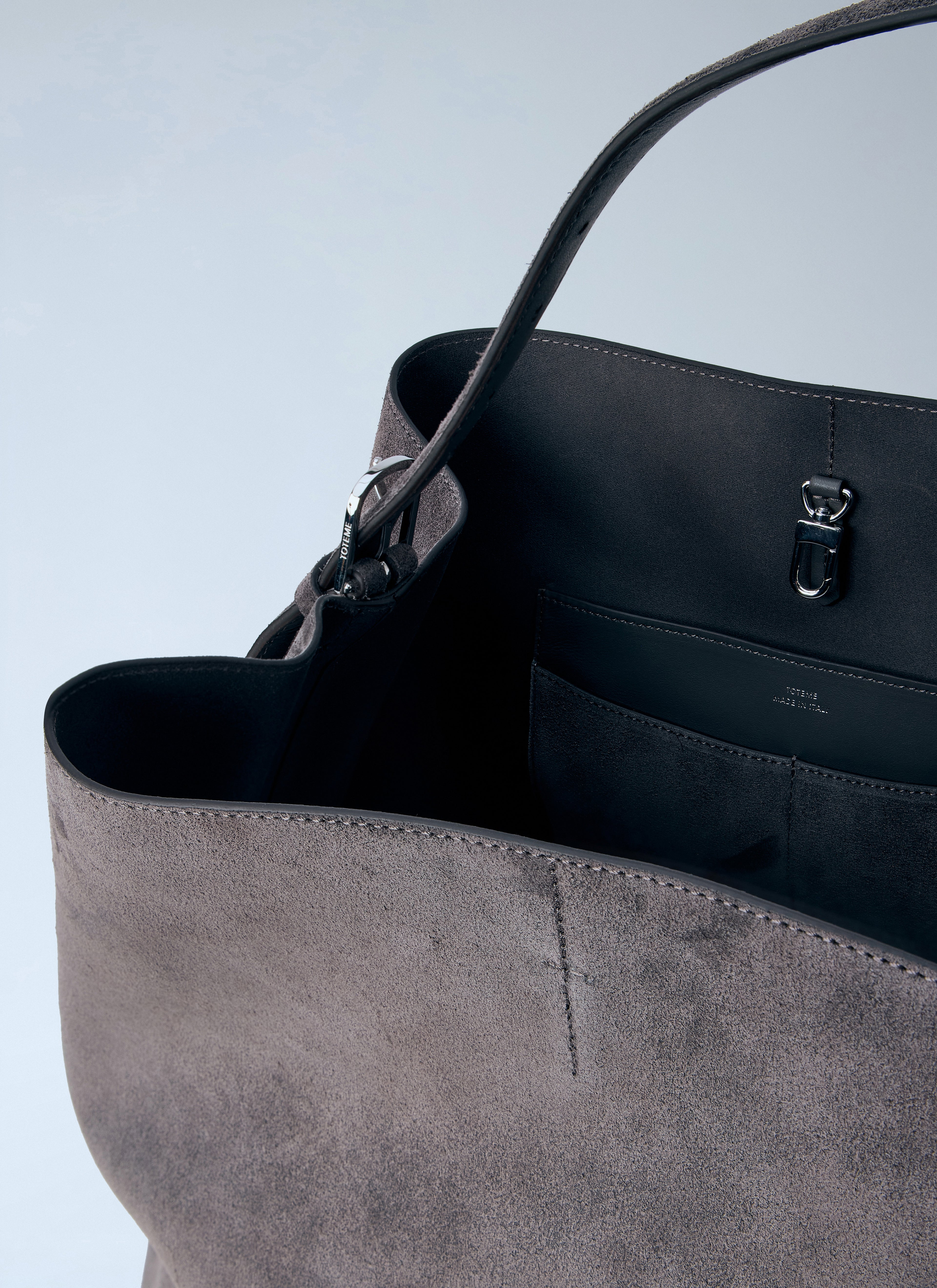 Belted Suede Tote Bag