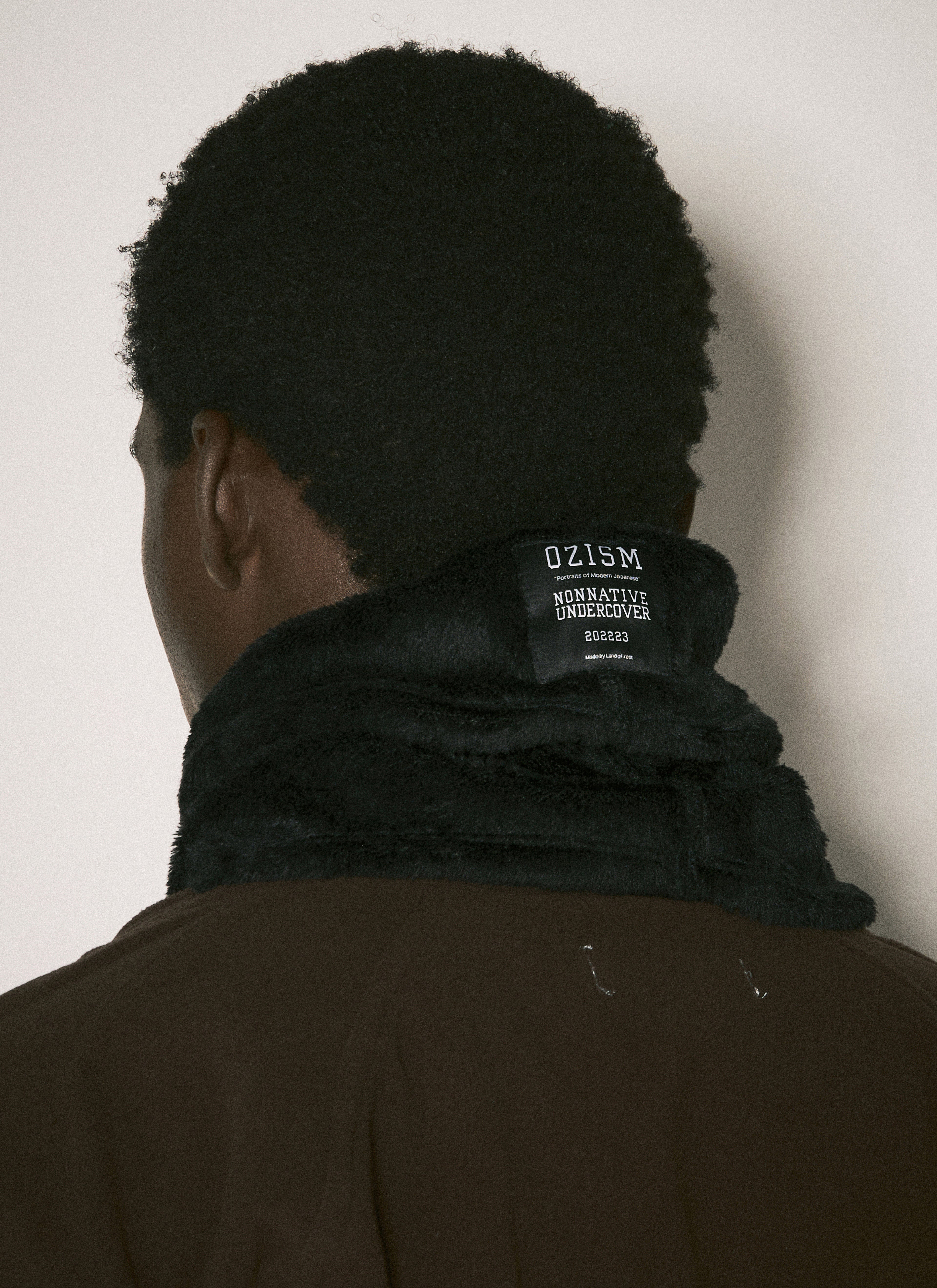 Logo Patch Velvet Scarf
