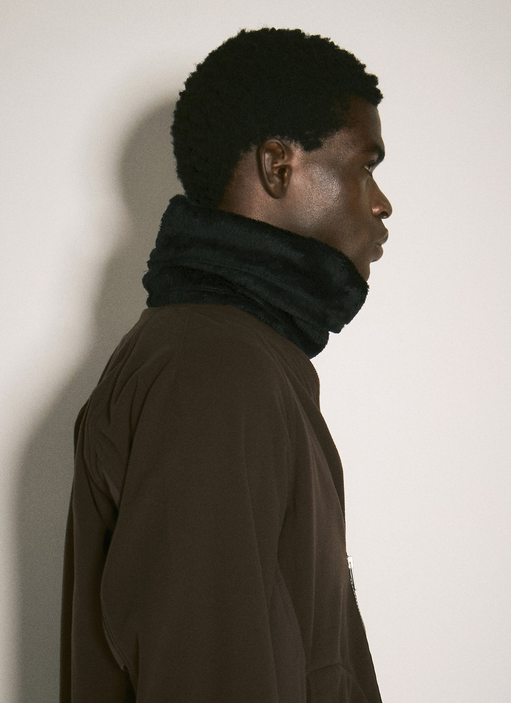 Logo Patch Velvet Scarf