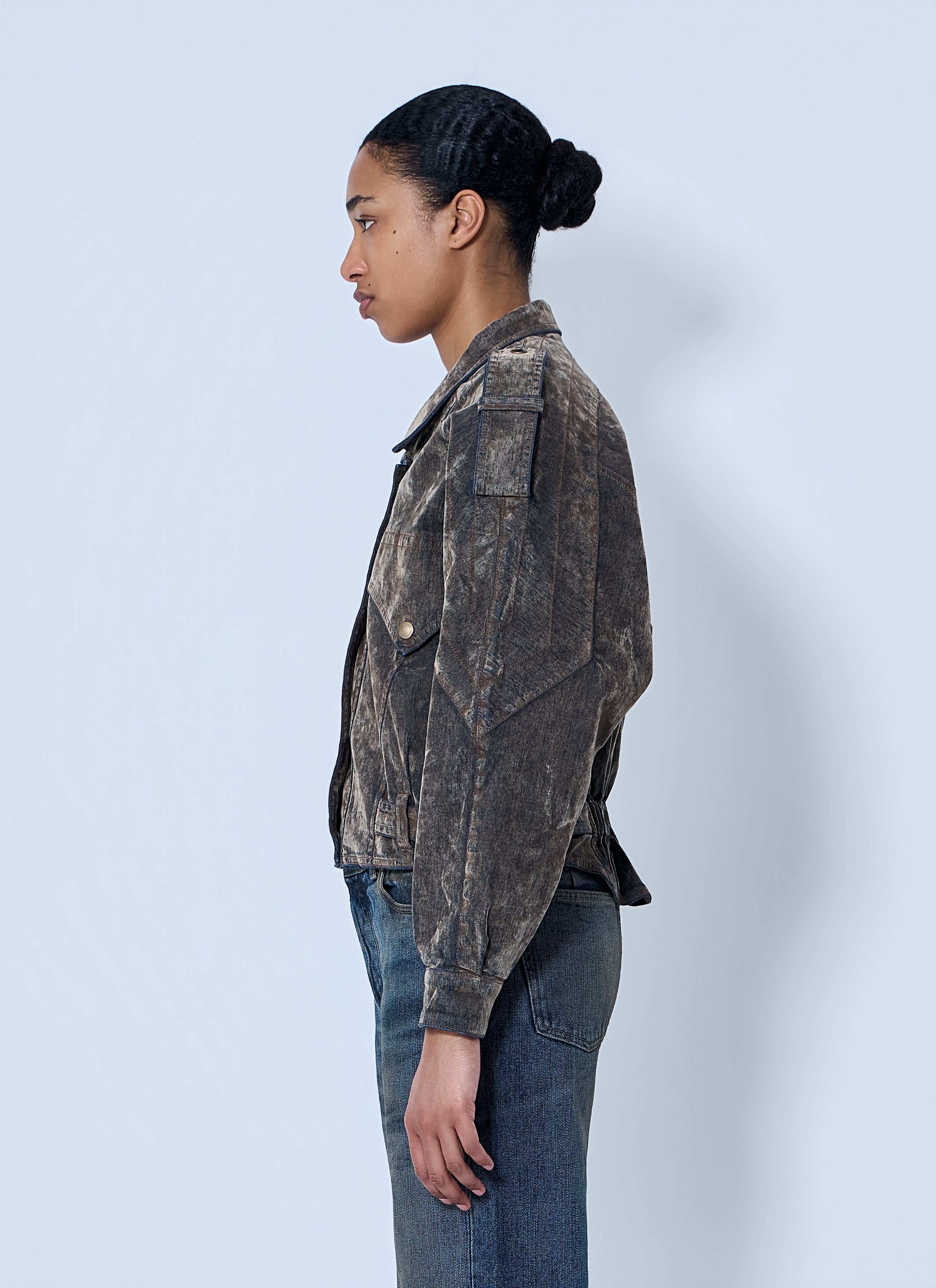 Flocked Denim Jacket