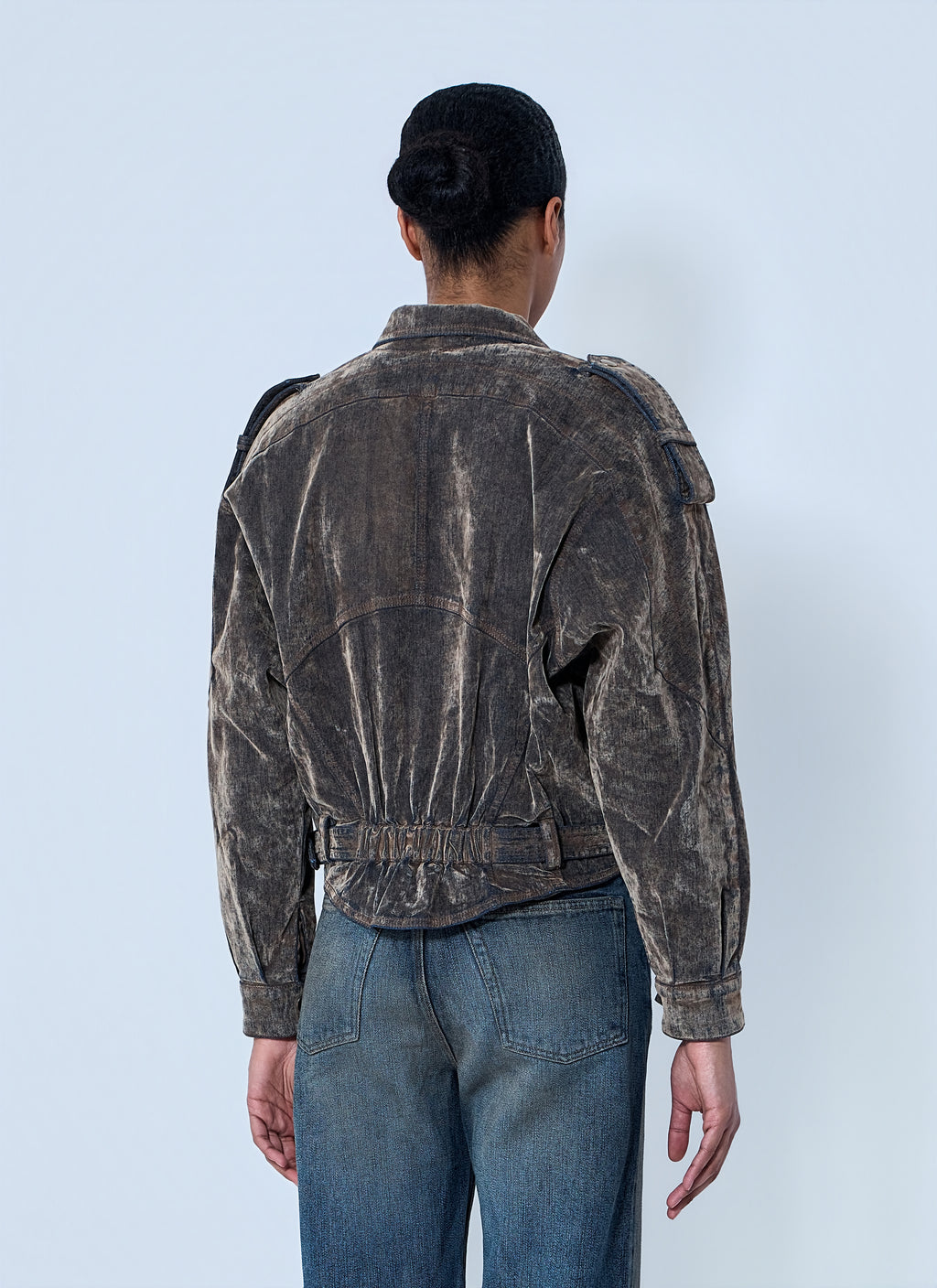 Flocked Denim Jacket