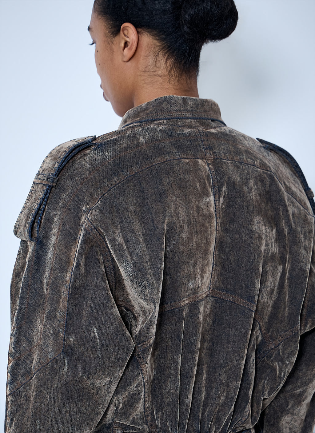 Flocked Denim Jacket