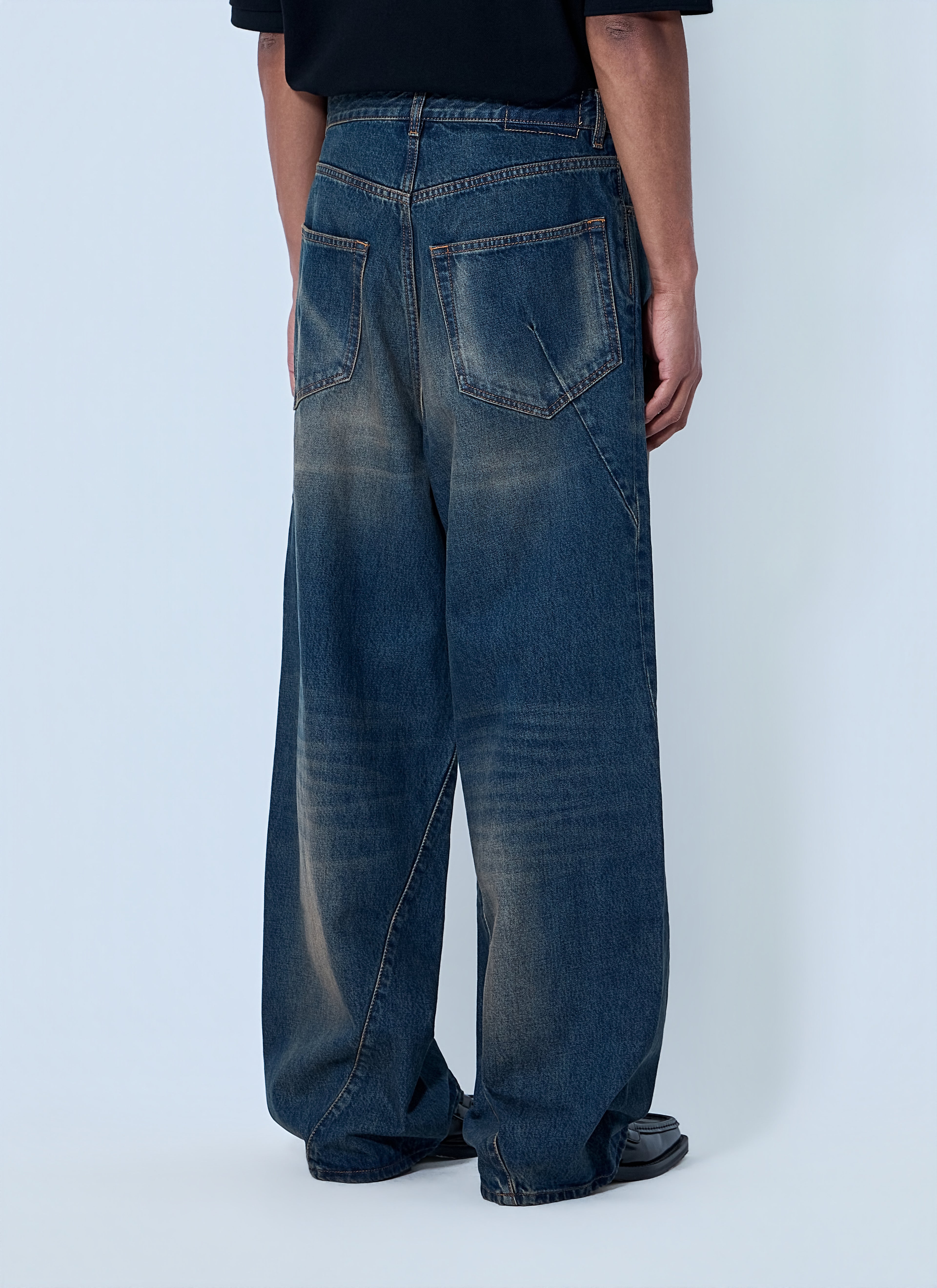 Wide-Leg Denim Trousers