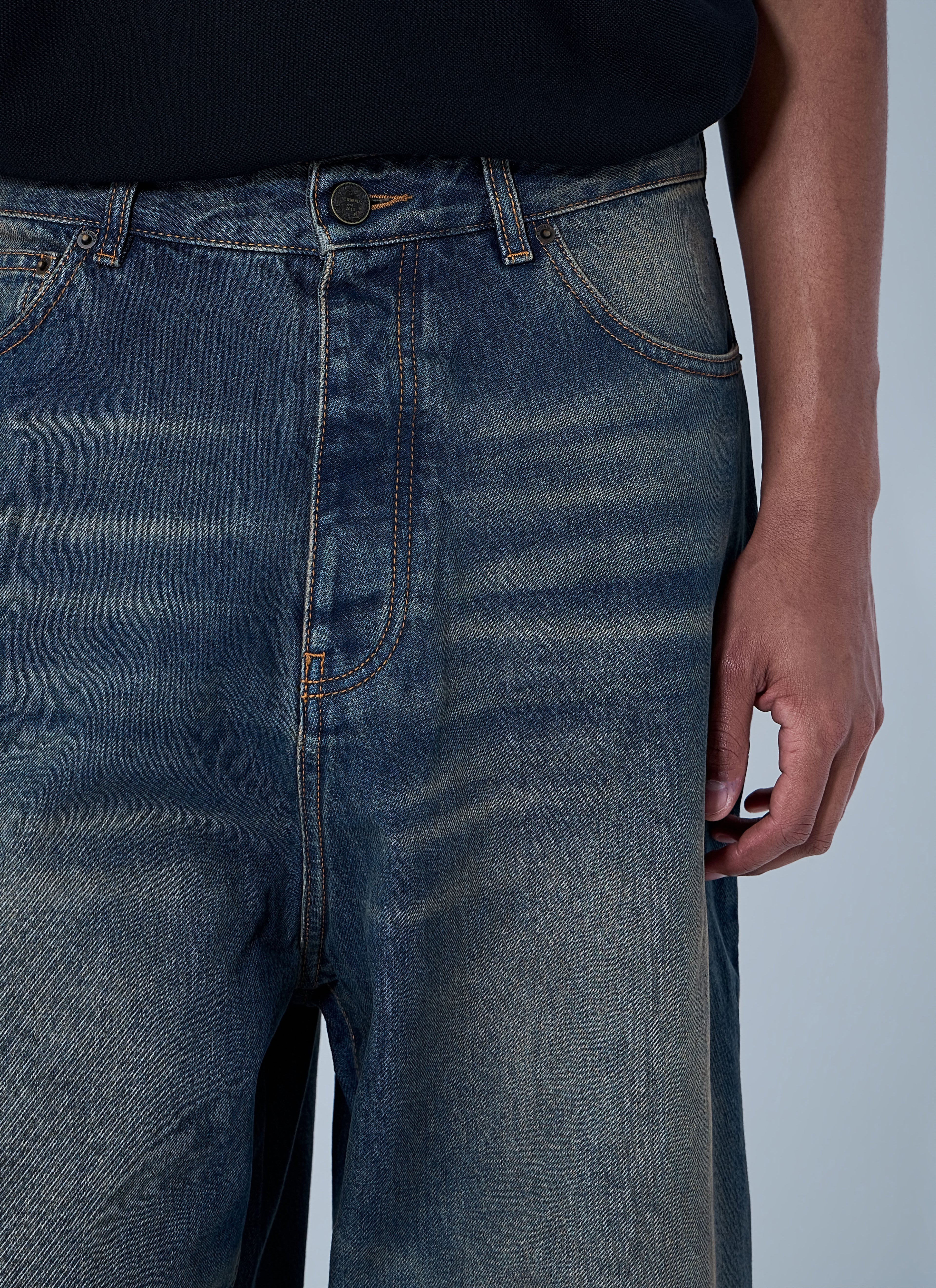 Wide-Leg Denim Trousers
