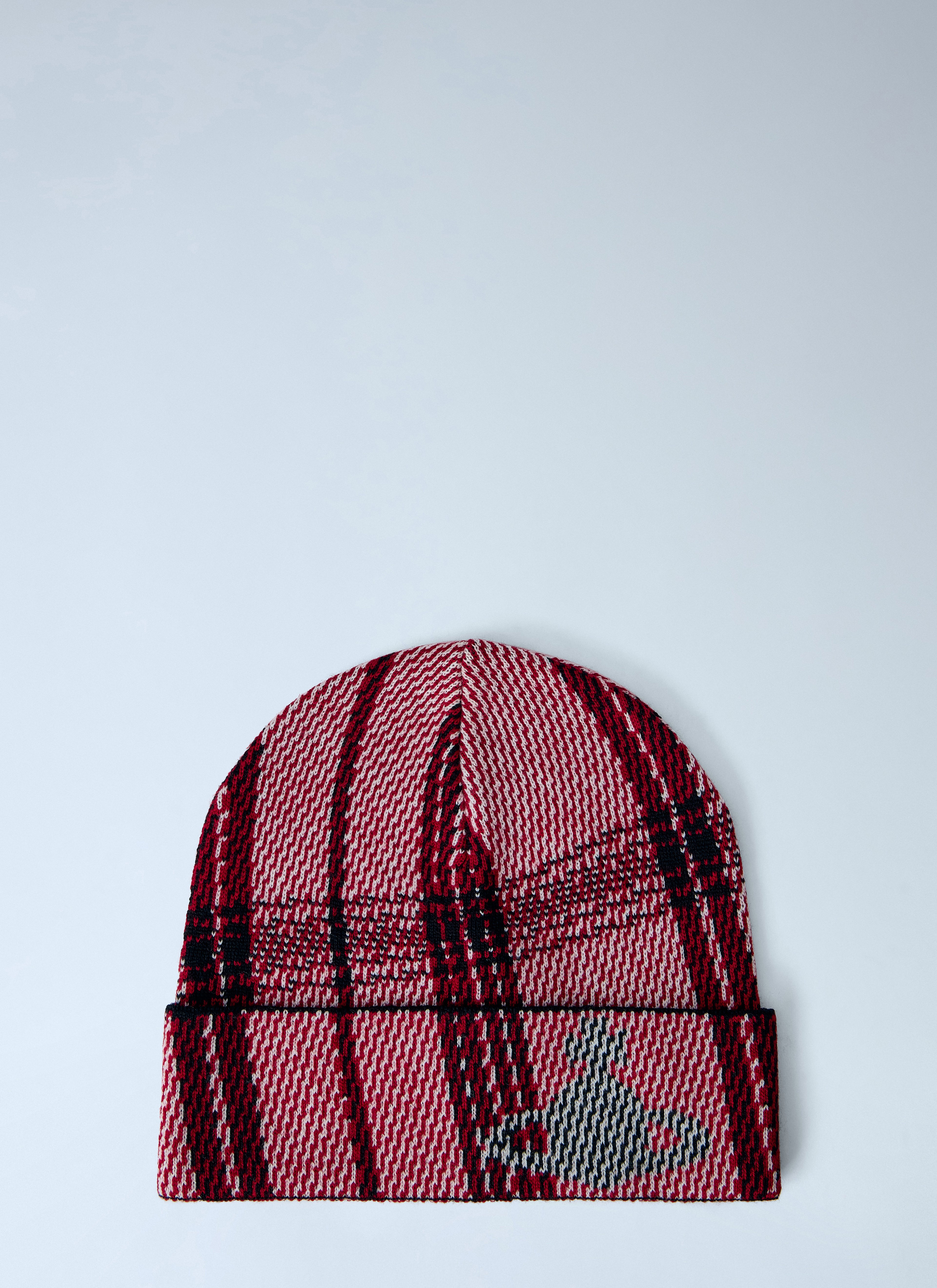 Check Knit Beanie