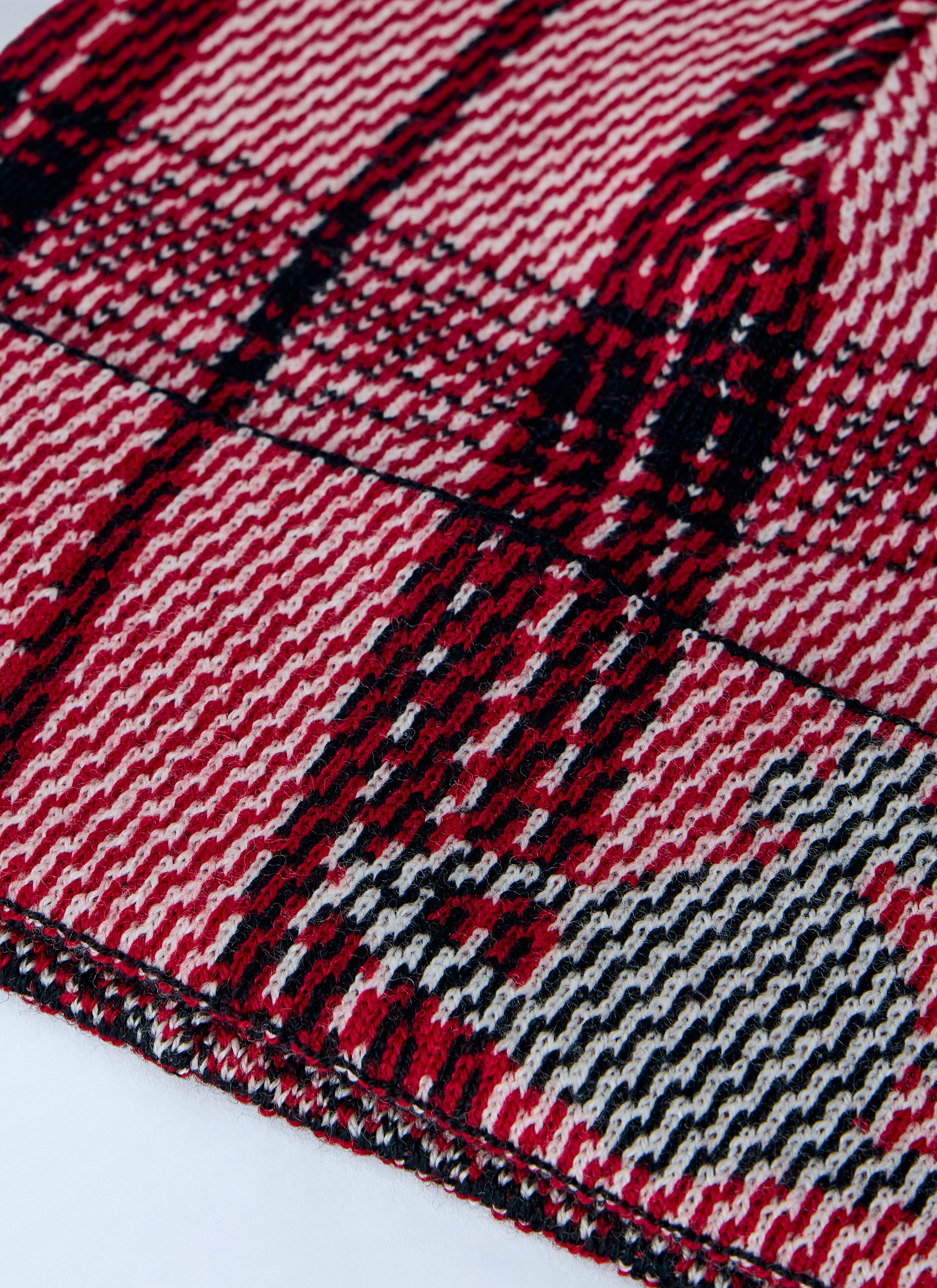 Check Knit Beanie