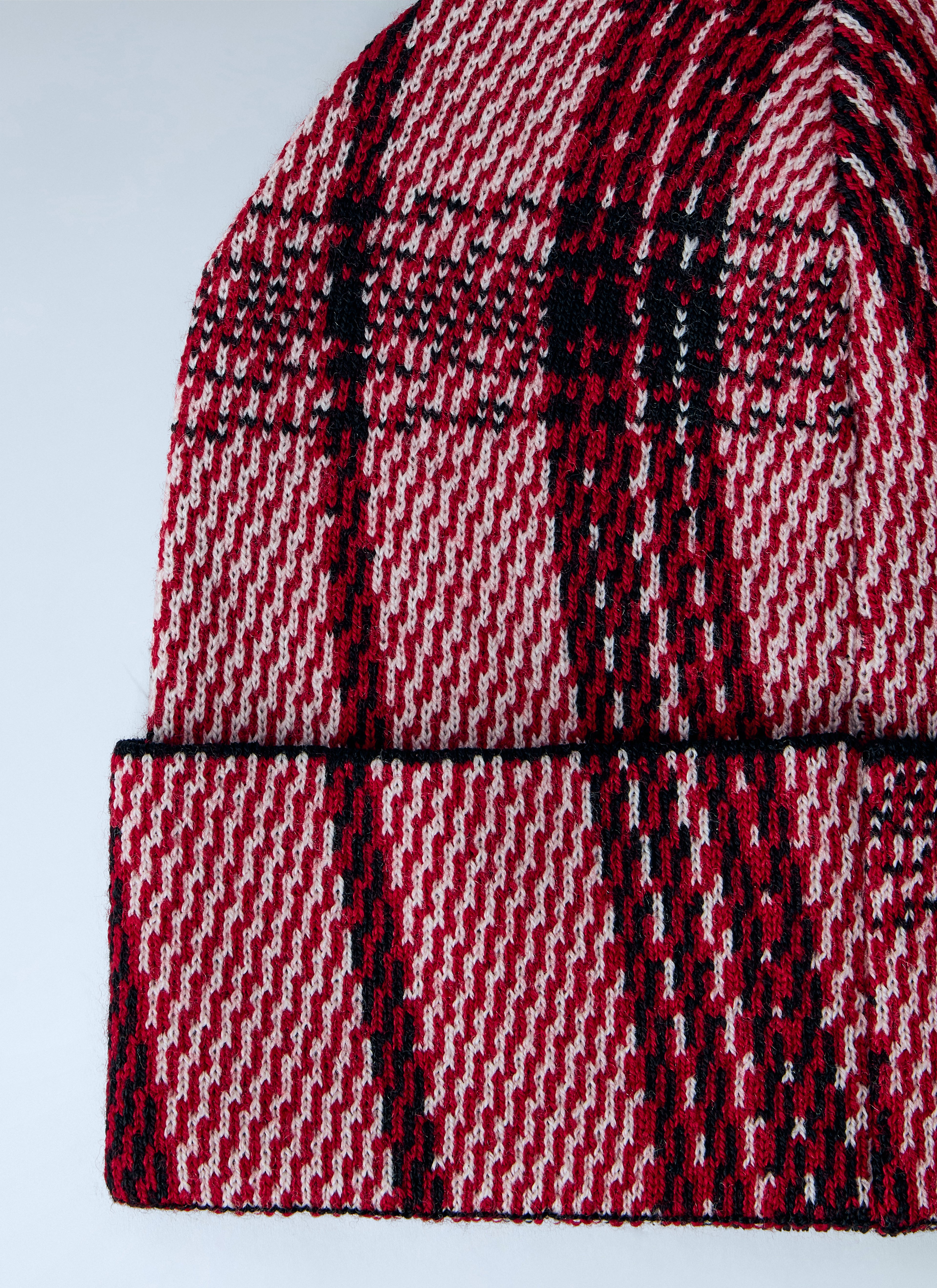 Check Knit Beanie