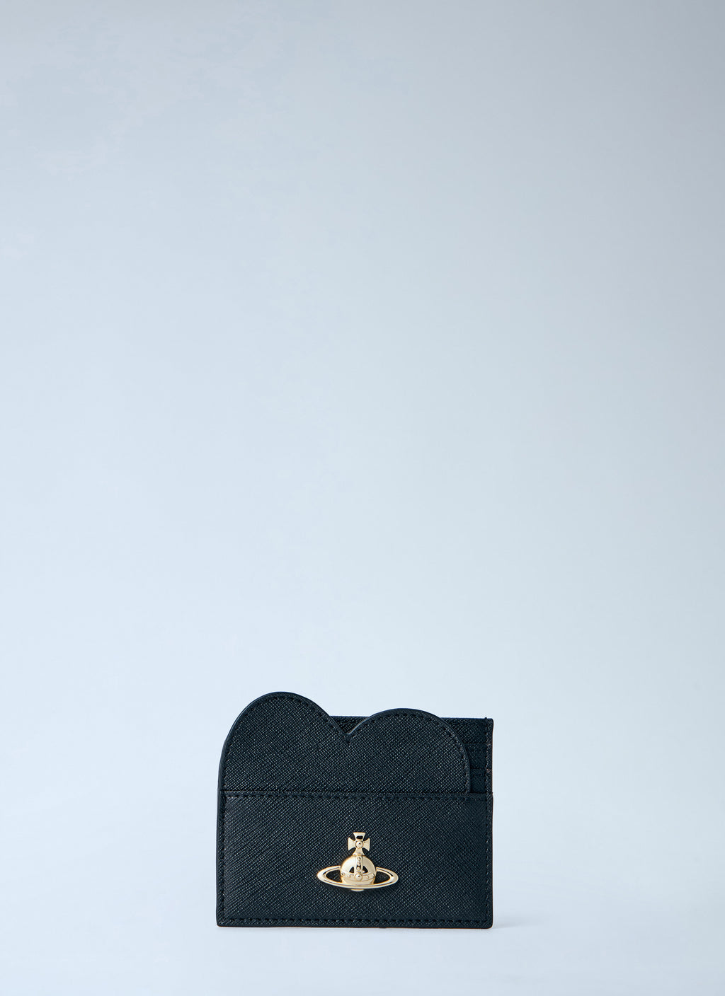Heart Motif Leather Card Holder