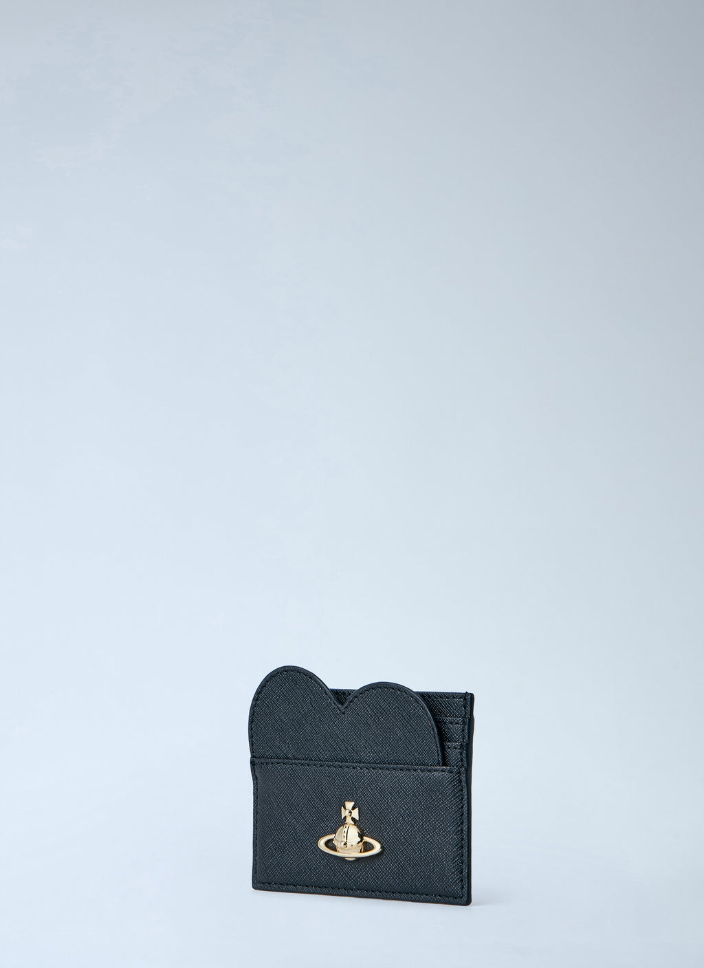 Heart Motif Leather Card Holder