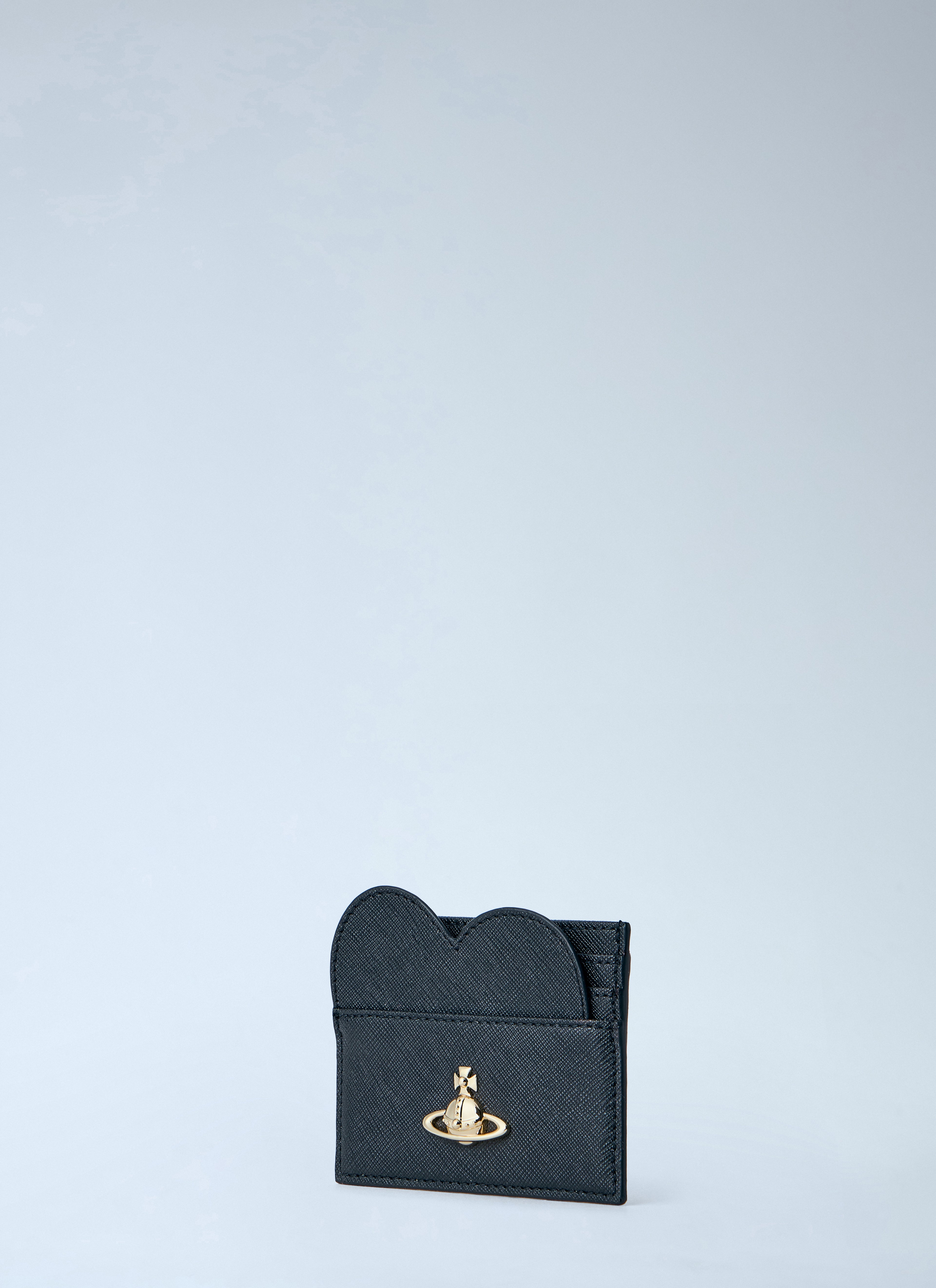 Heart Motif Leather Card Holder