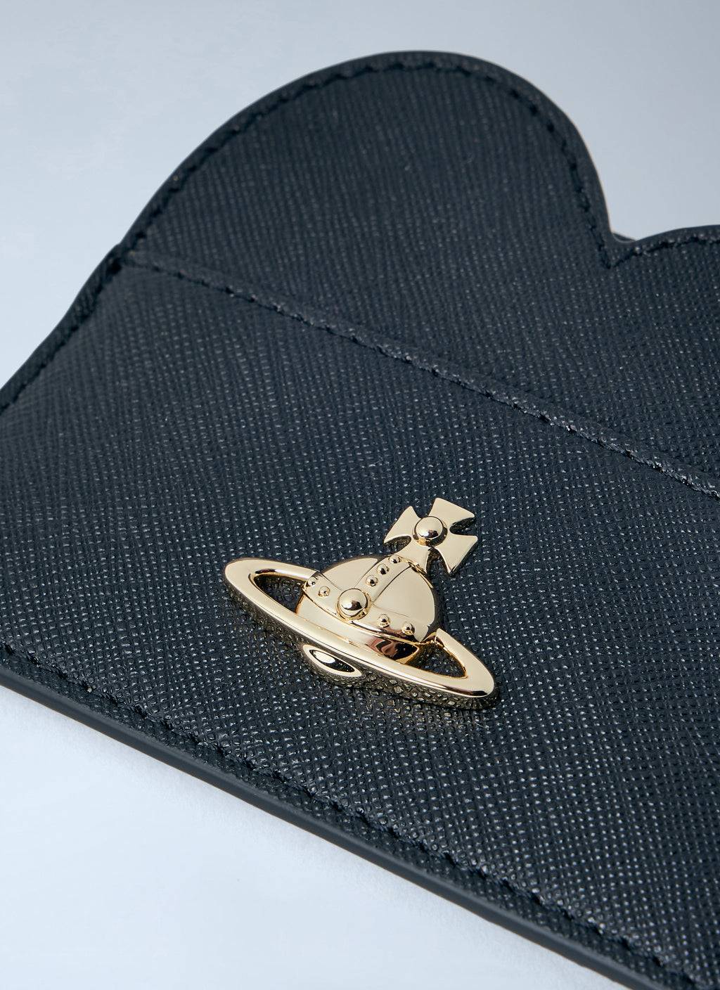 Heart Motif Leather Card Holder