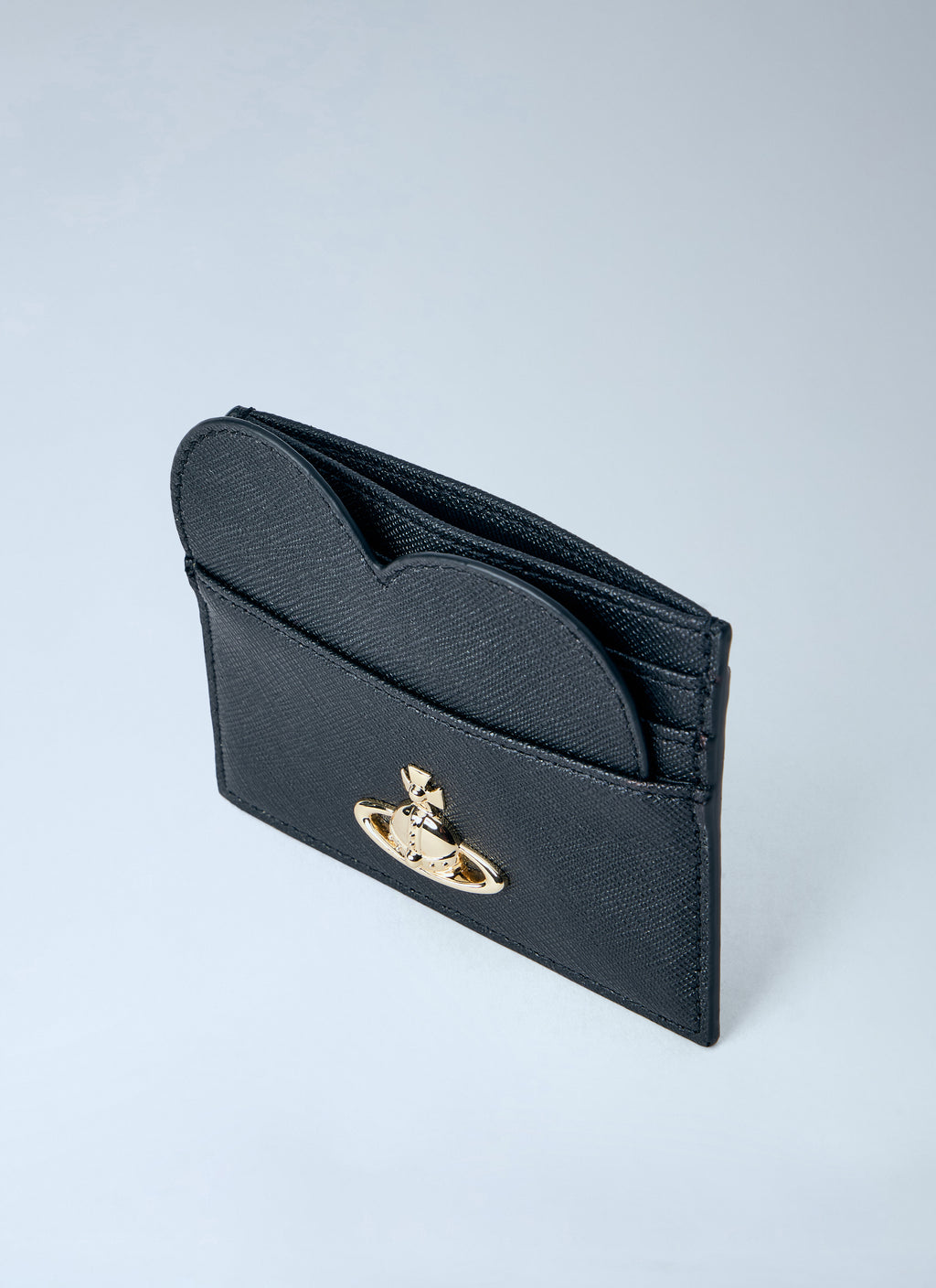 Heart Motif Leather Card Holder