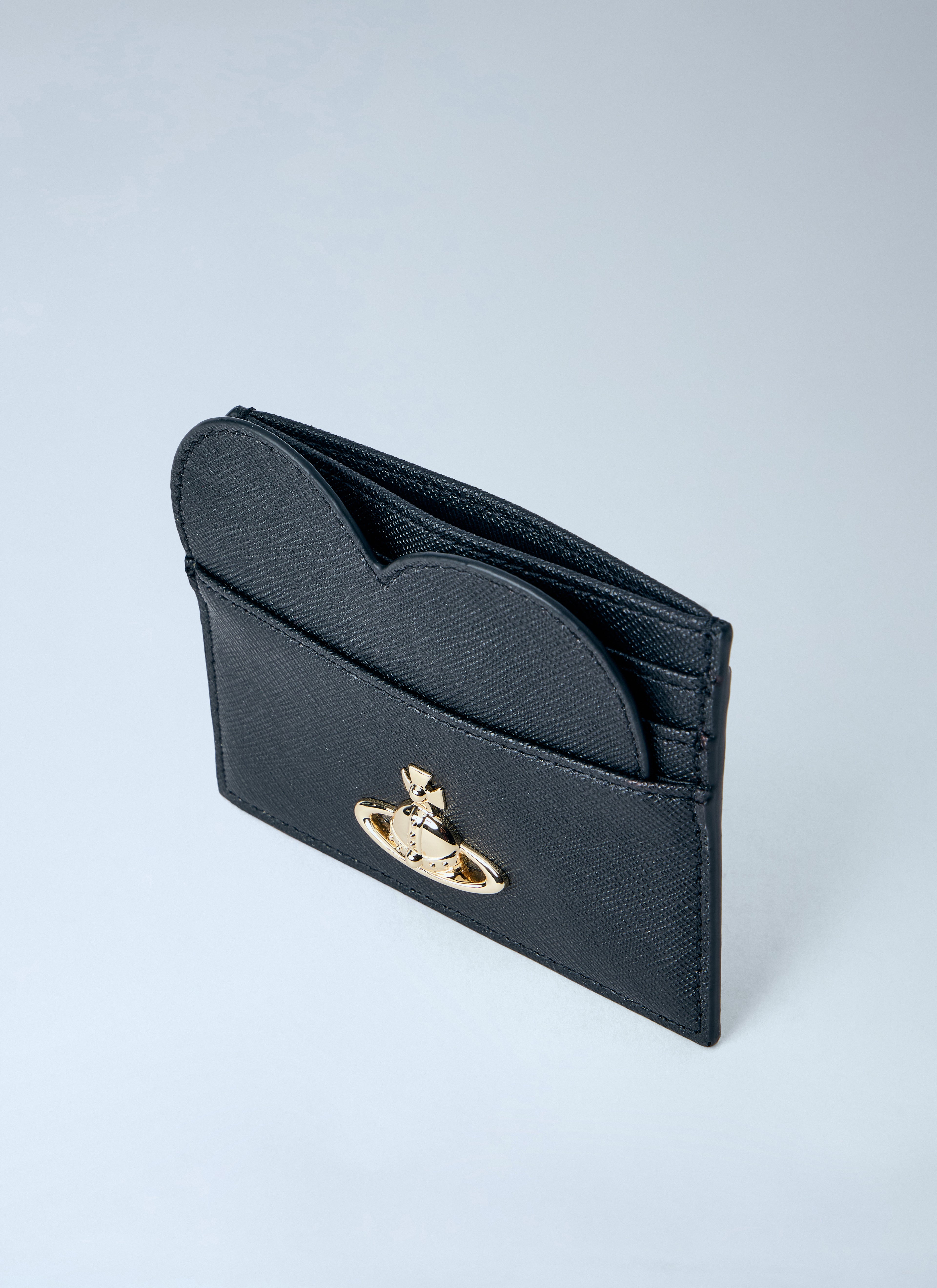 Heart Motif Leather Card Holder
