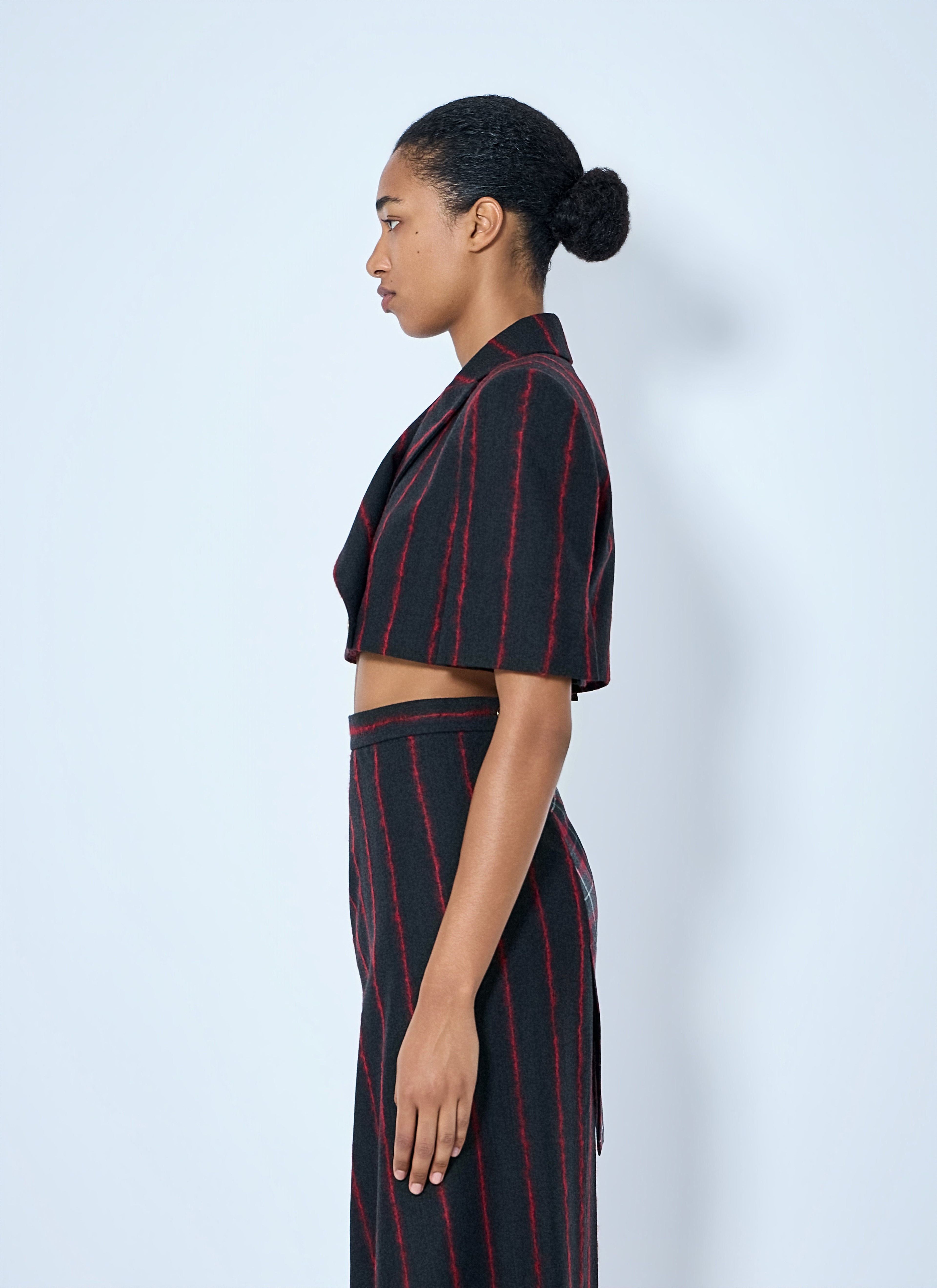 Cut Off One Button Blazer