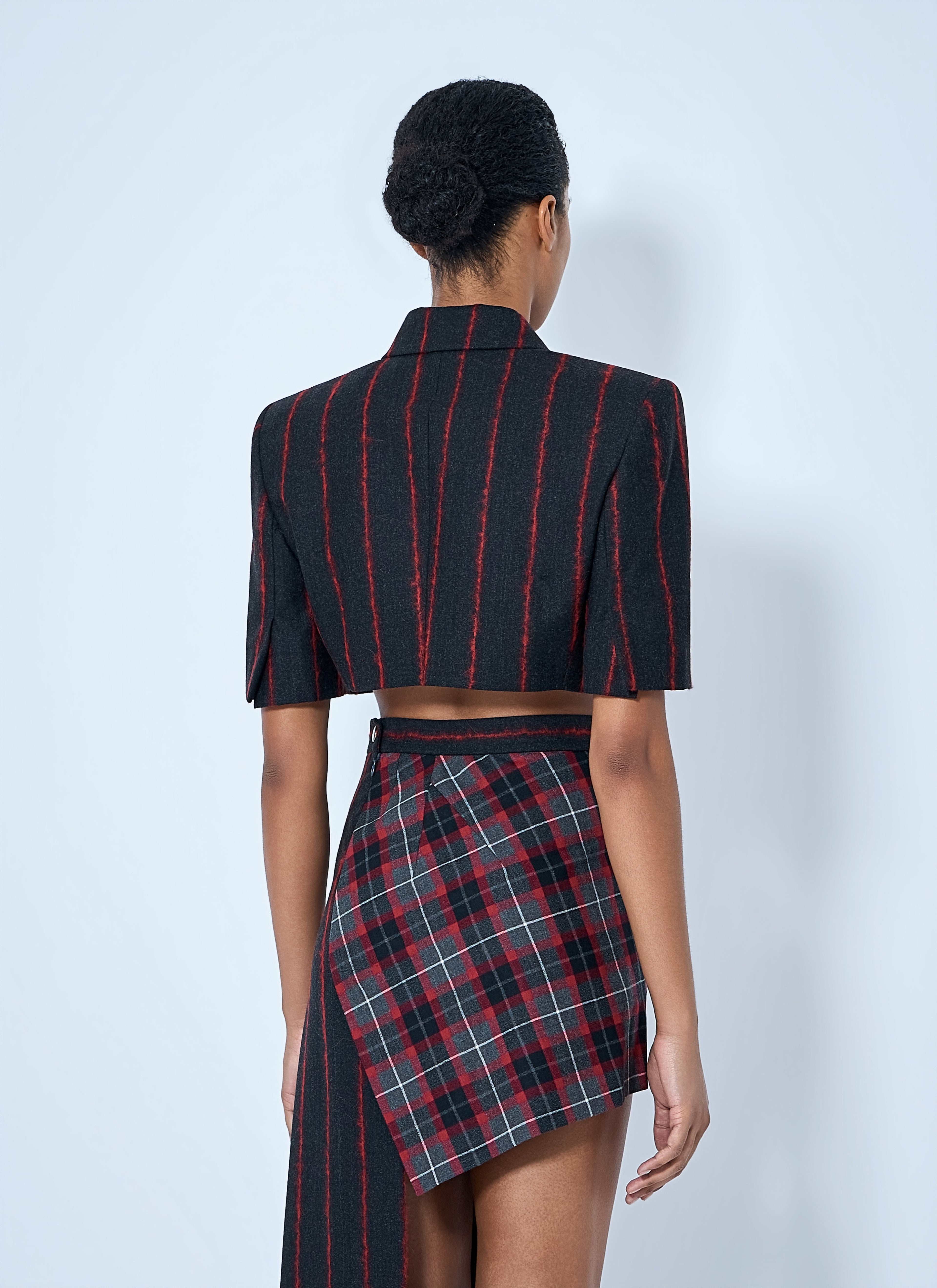 Cut Off One Button Blazer