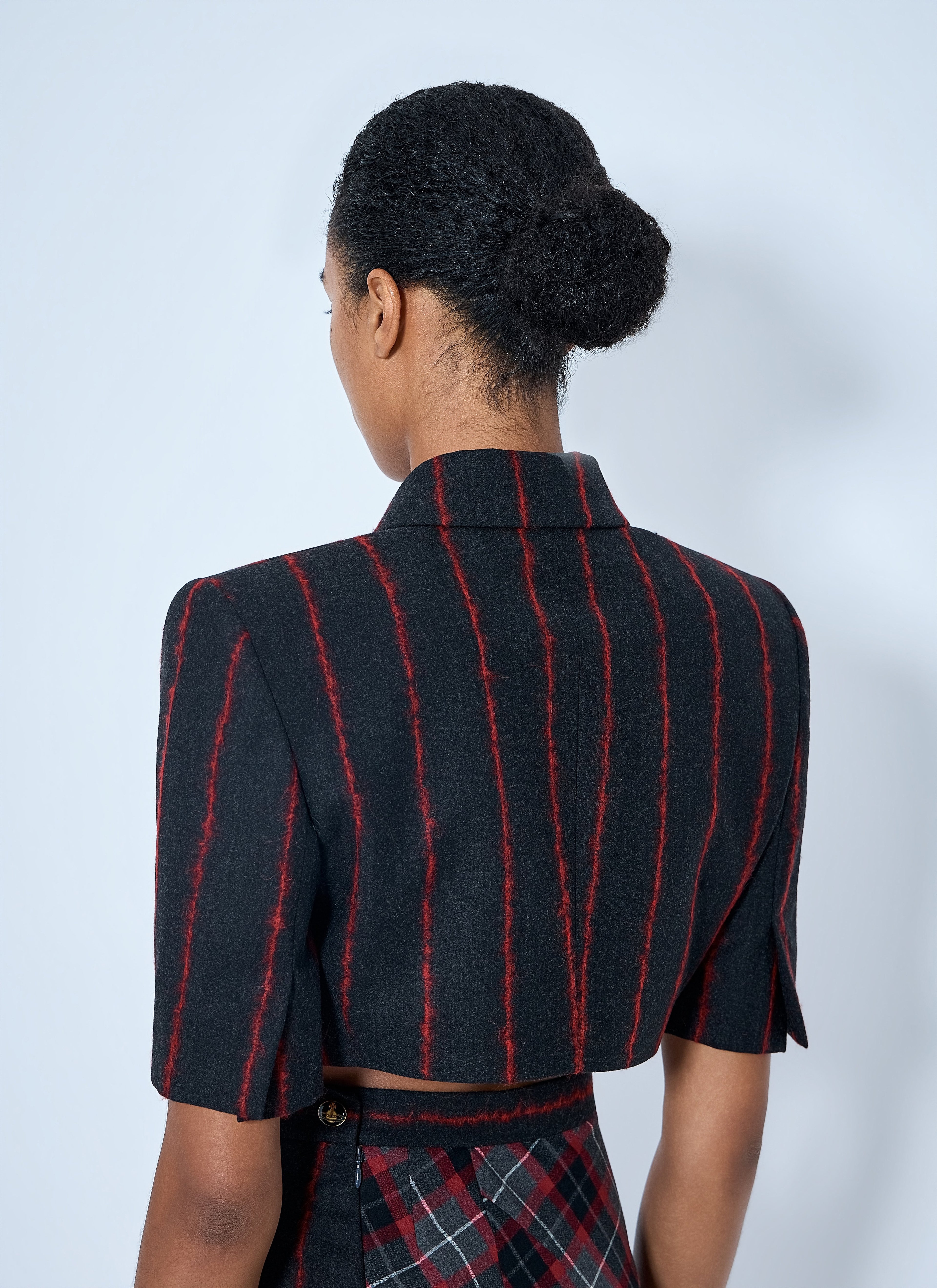 Cut Off One Button Blazer