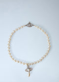 One Row Pearl Drop Choker