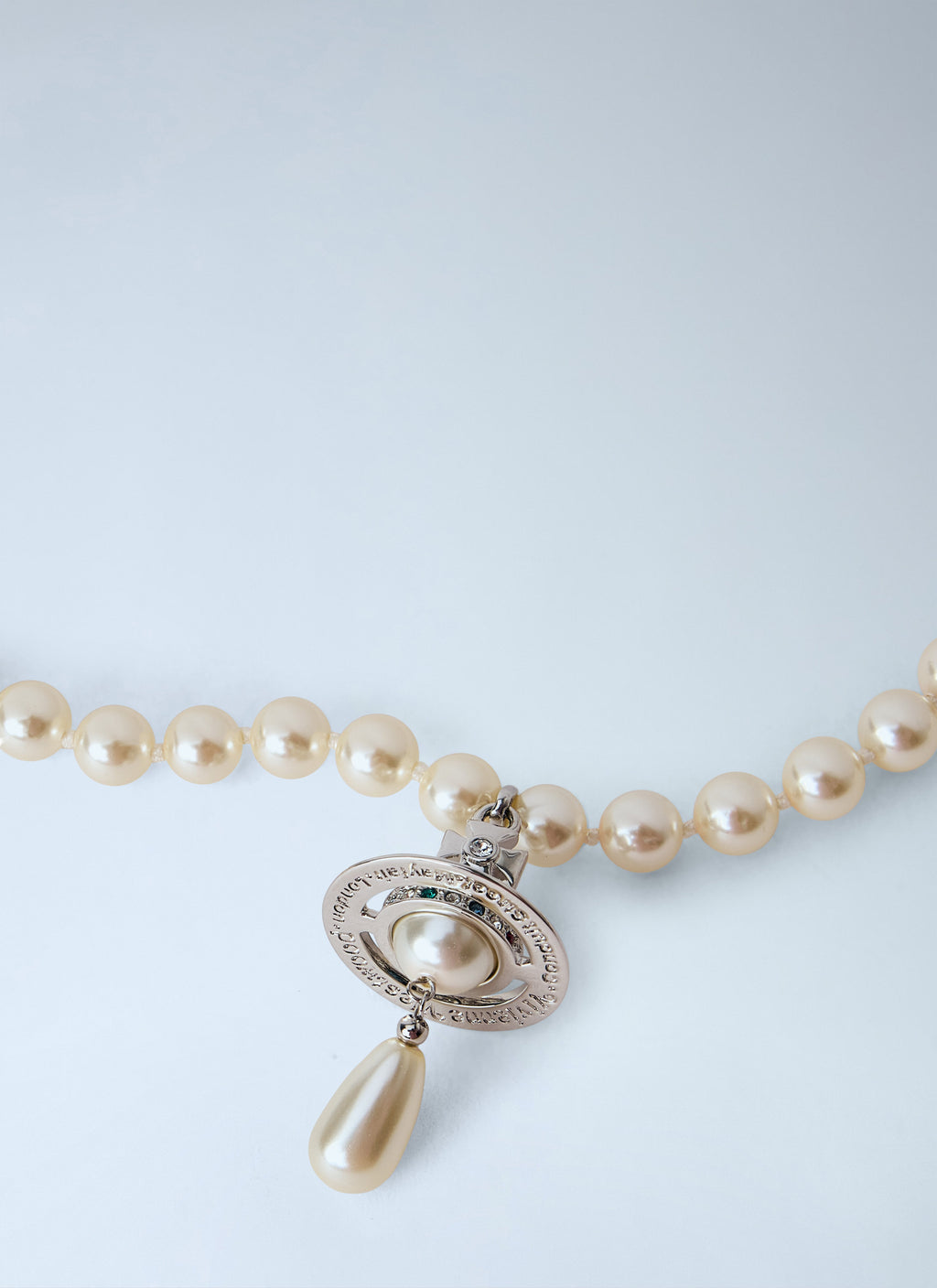 One Row Pearl Drop Choker