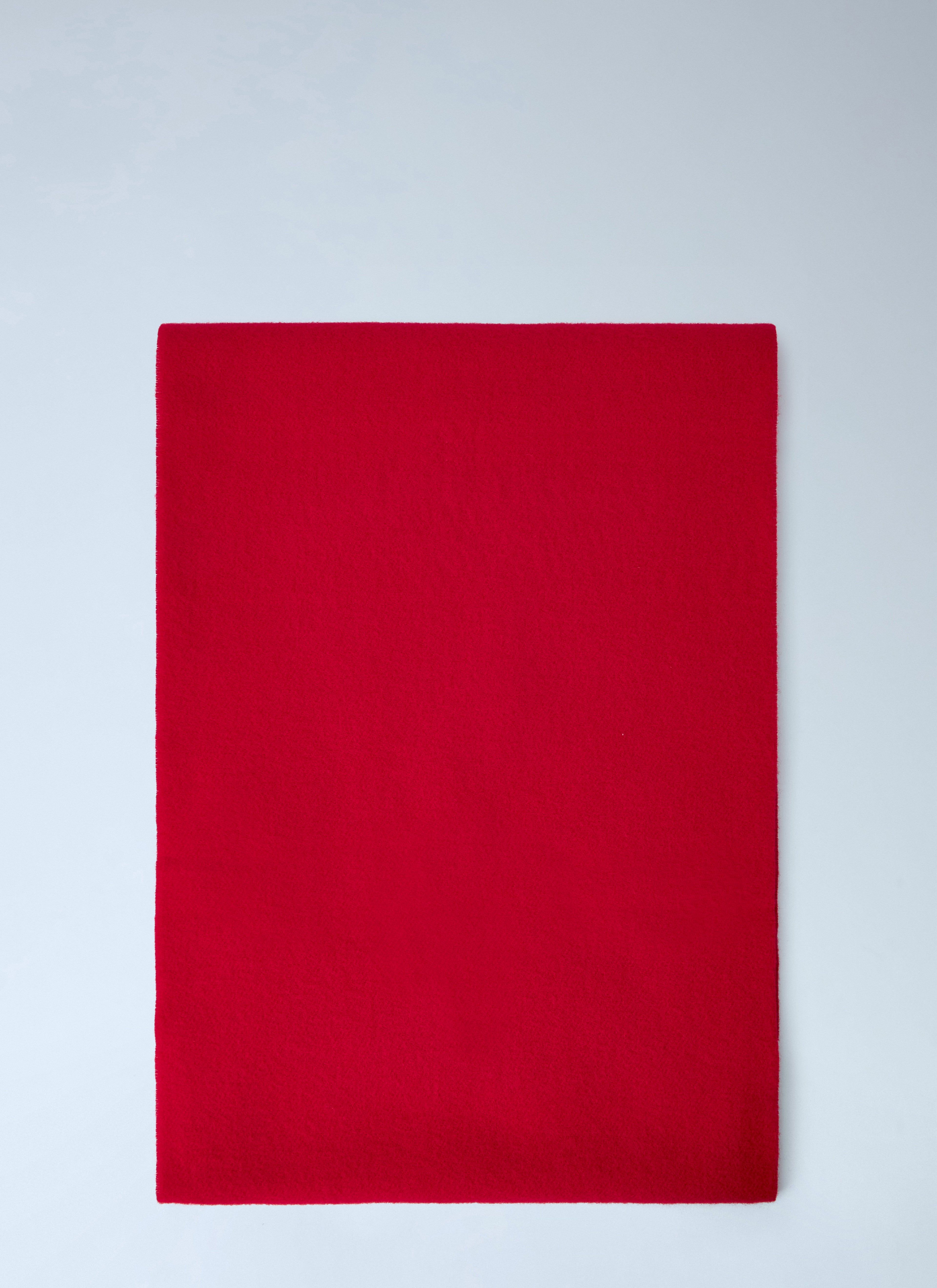 Logo Embroidered Wool Scarf